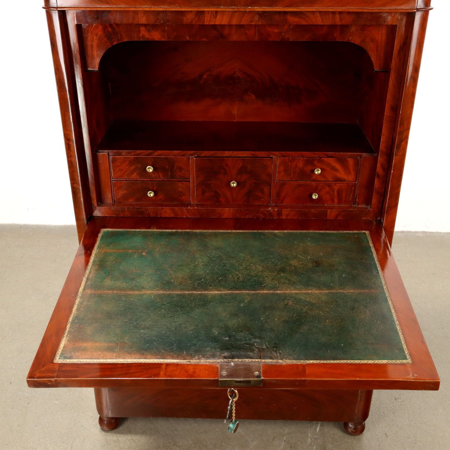 Furniture Antique Sécrétaire Charles X Mahogany 4 Drawers Italy XIX Century photo