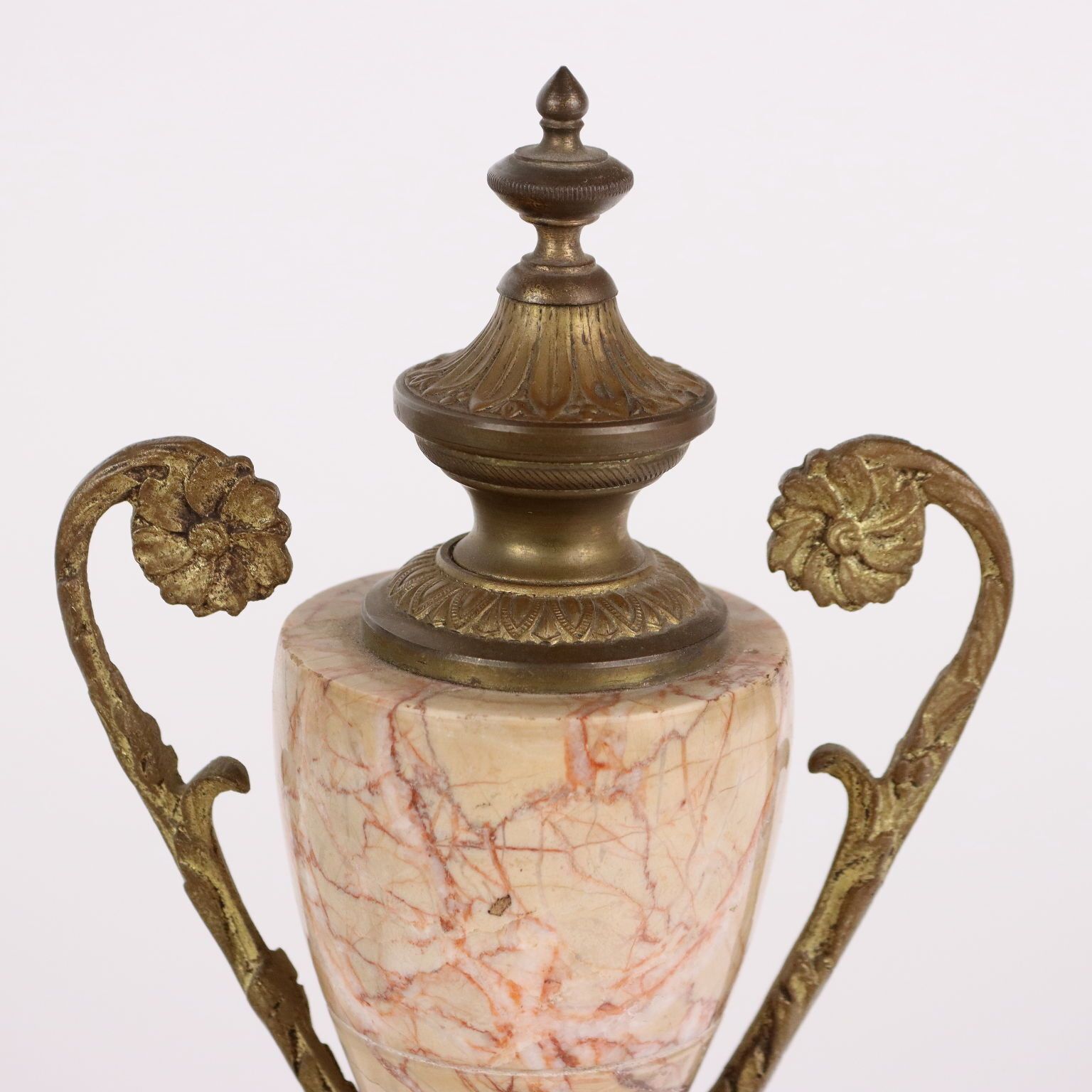 photo vinterior Antique Chimney Tryptique Bronze Marble France XX Century