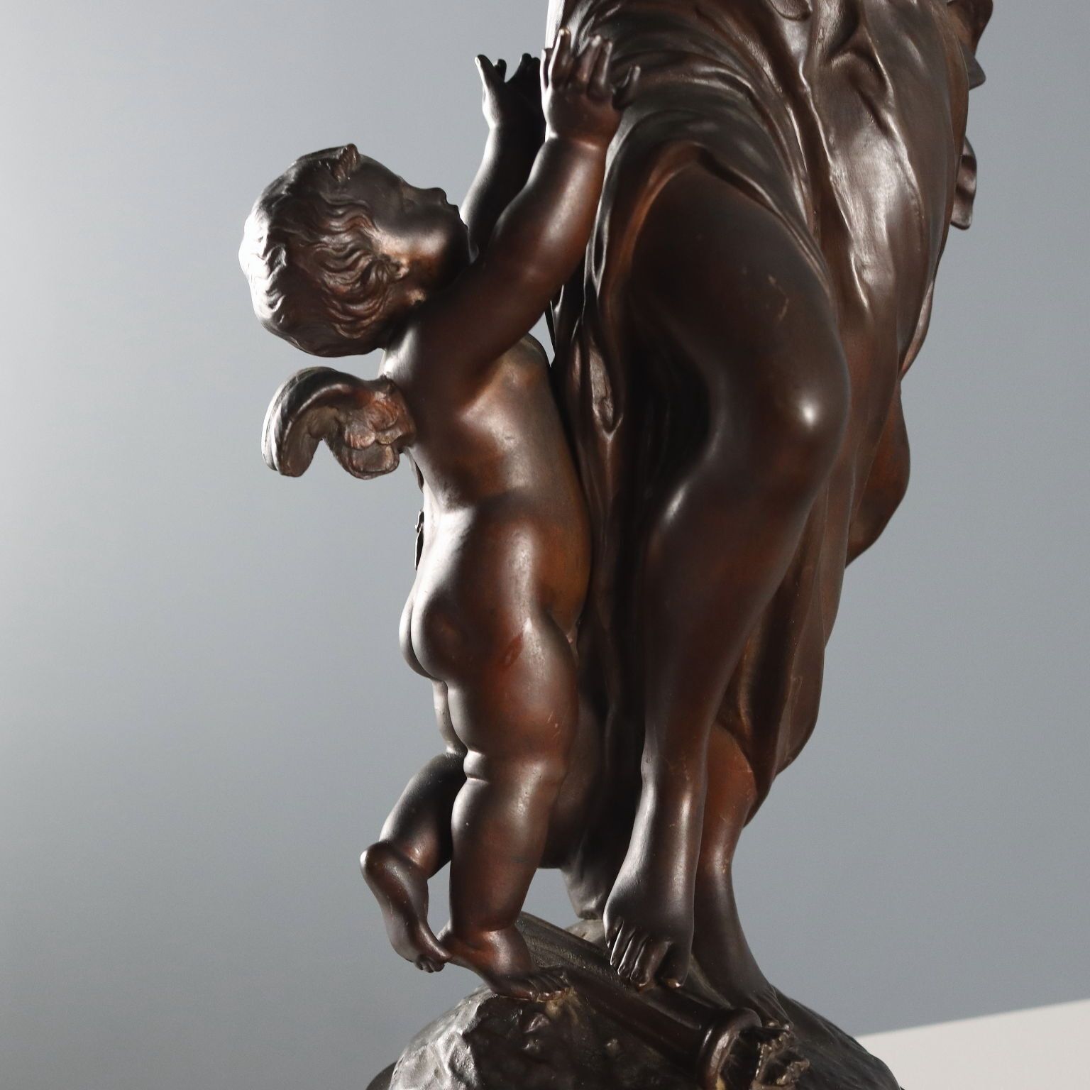 Modern Sculpture Venus And Love Signed M. Moreau XX Century photo vinterior