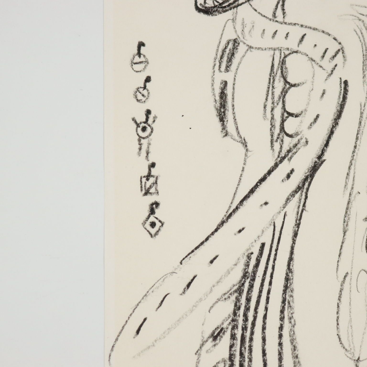 Sketches For Aida Drawing Signed Remo Brindisi Italy 1974 photo 300.0