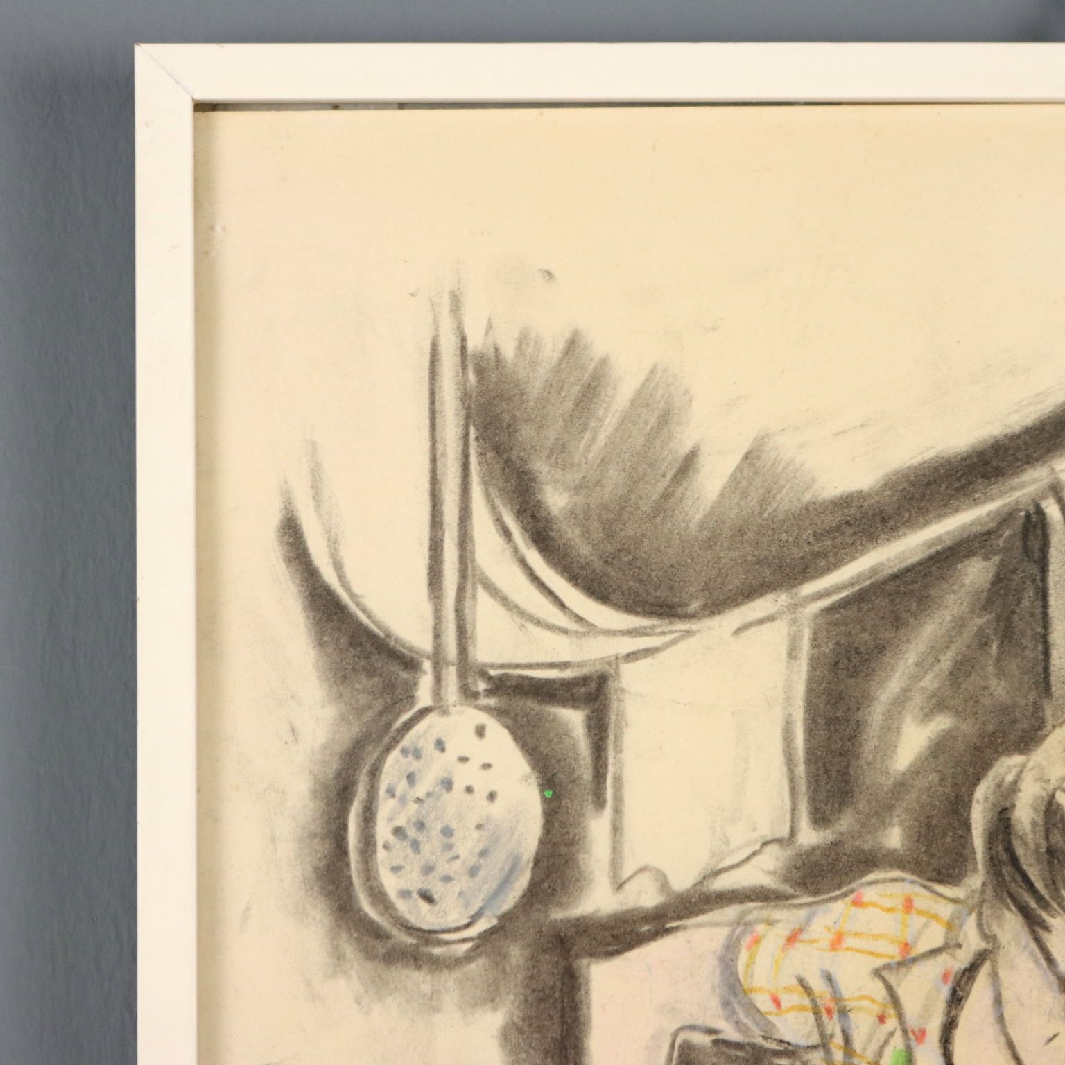 photo for sale Modern Painting Signed Nicola Benois Man In The Kitchen XX Century