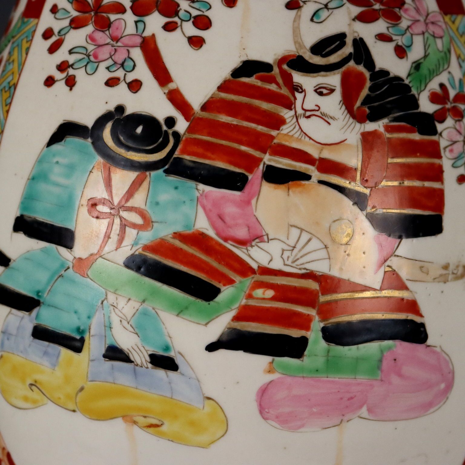 Antique Vases Porcelain Trumpet Shaped Japan Taisho 1910 1920 photo for sale