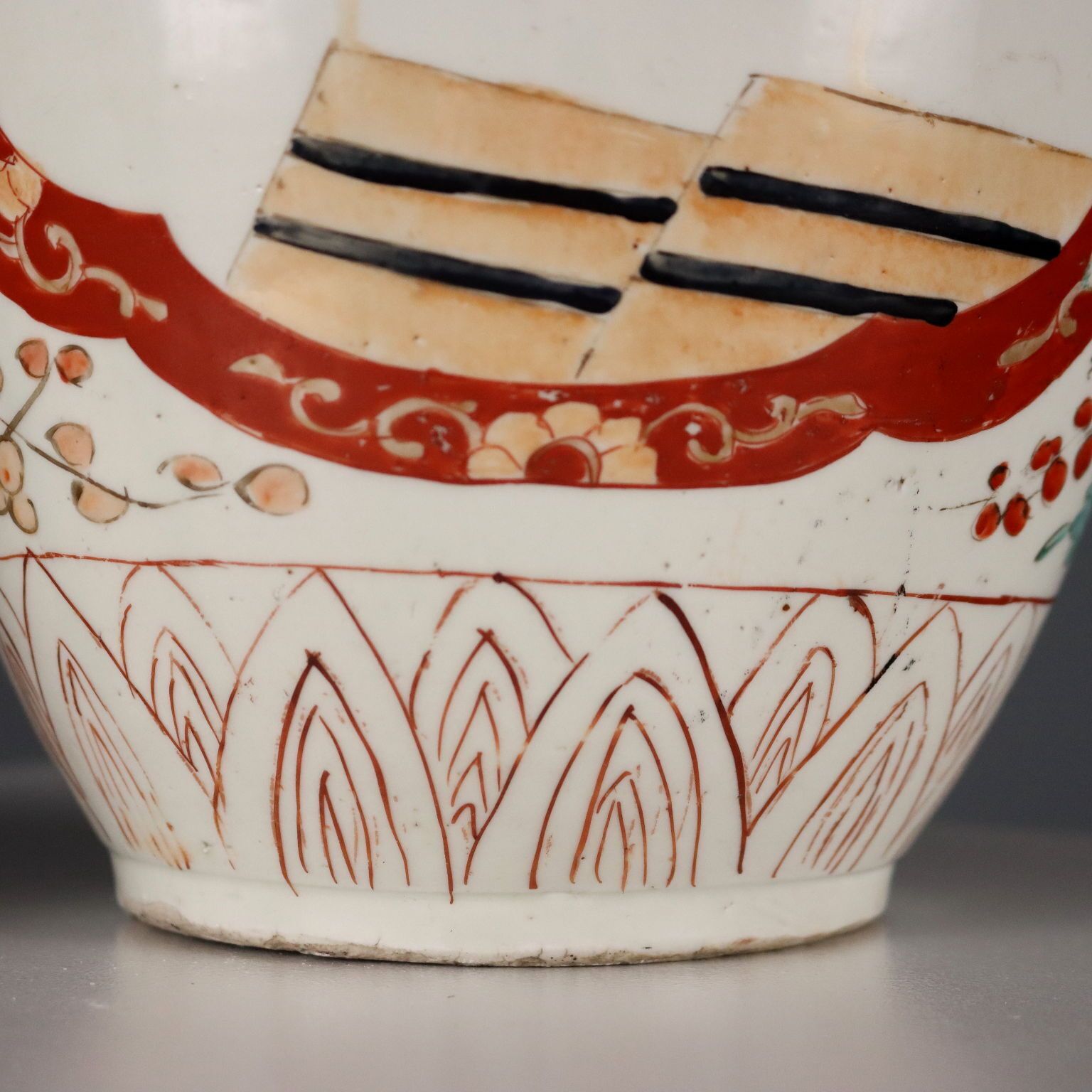 Antique Vases Porcelain Trumpet Shaped Japan Taisho 1910 1920 photo vinterior