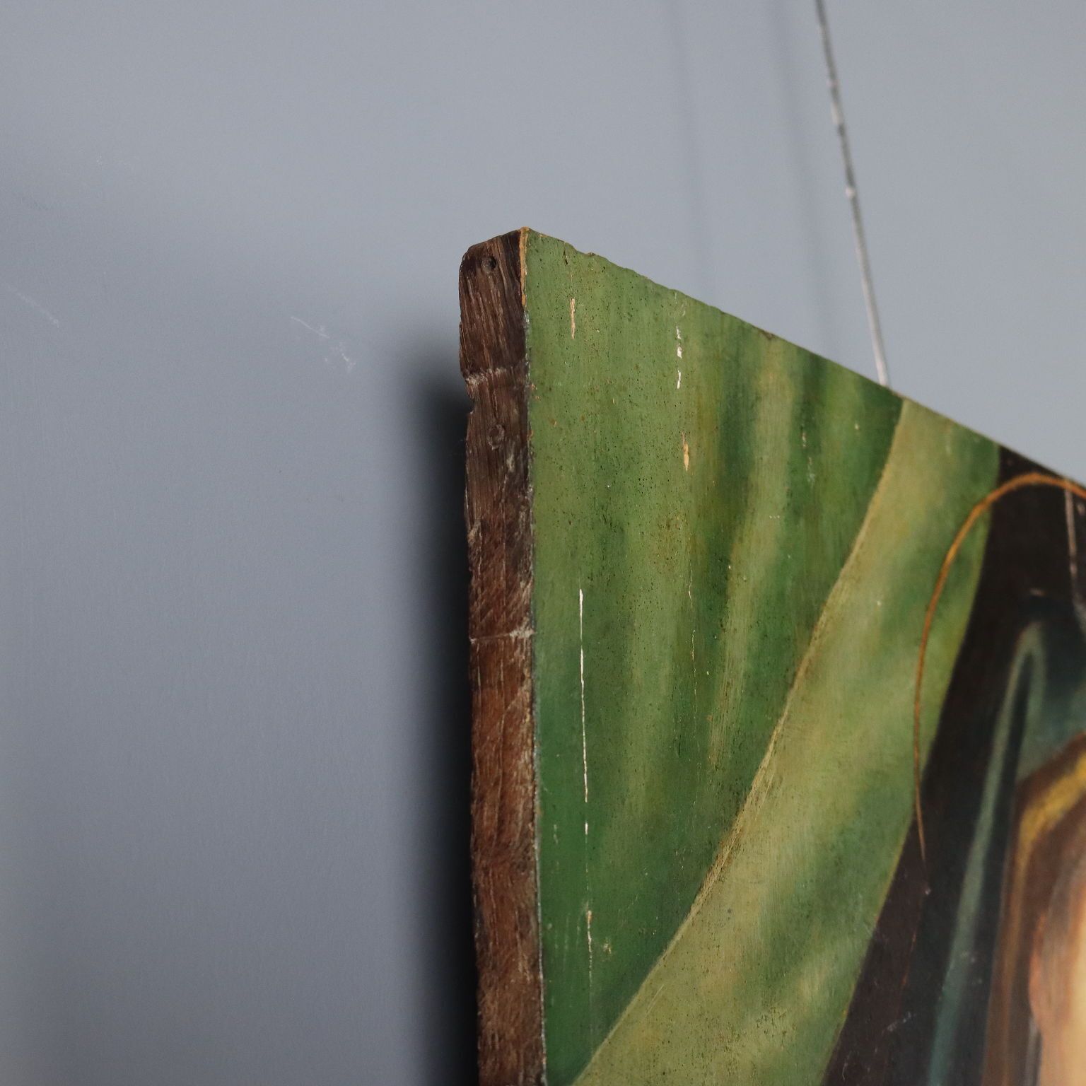 Antique Painting Virgin Mary With Jesus Child XVI Century photo vintage