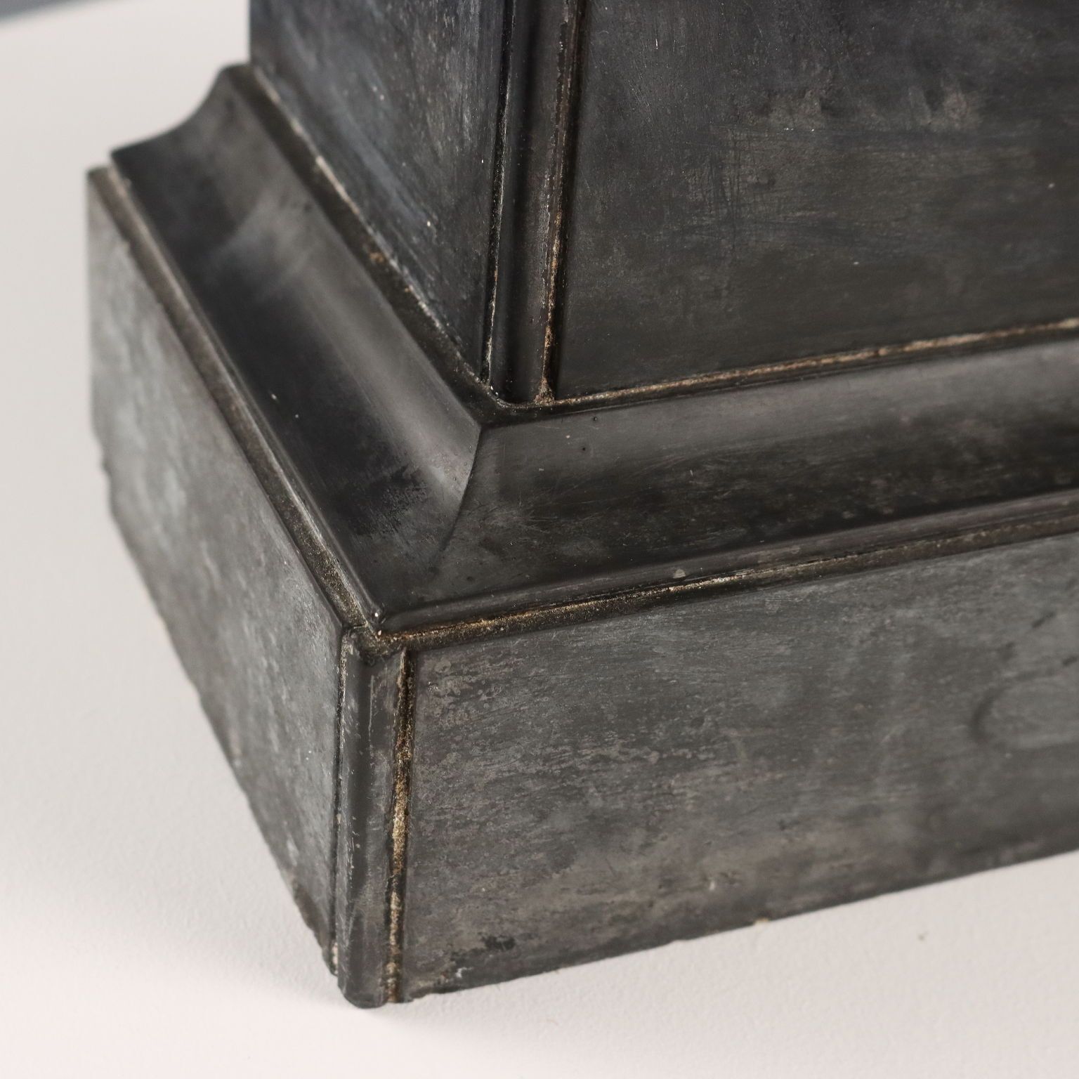 Antique Clock Black Marble Metal Glass XIX Century photo vinterior
