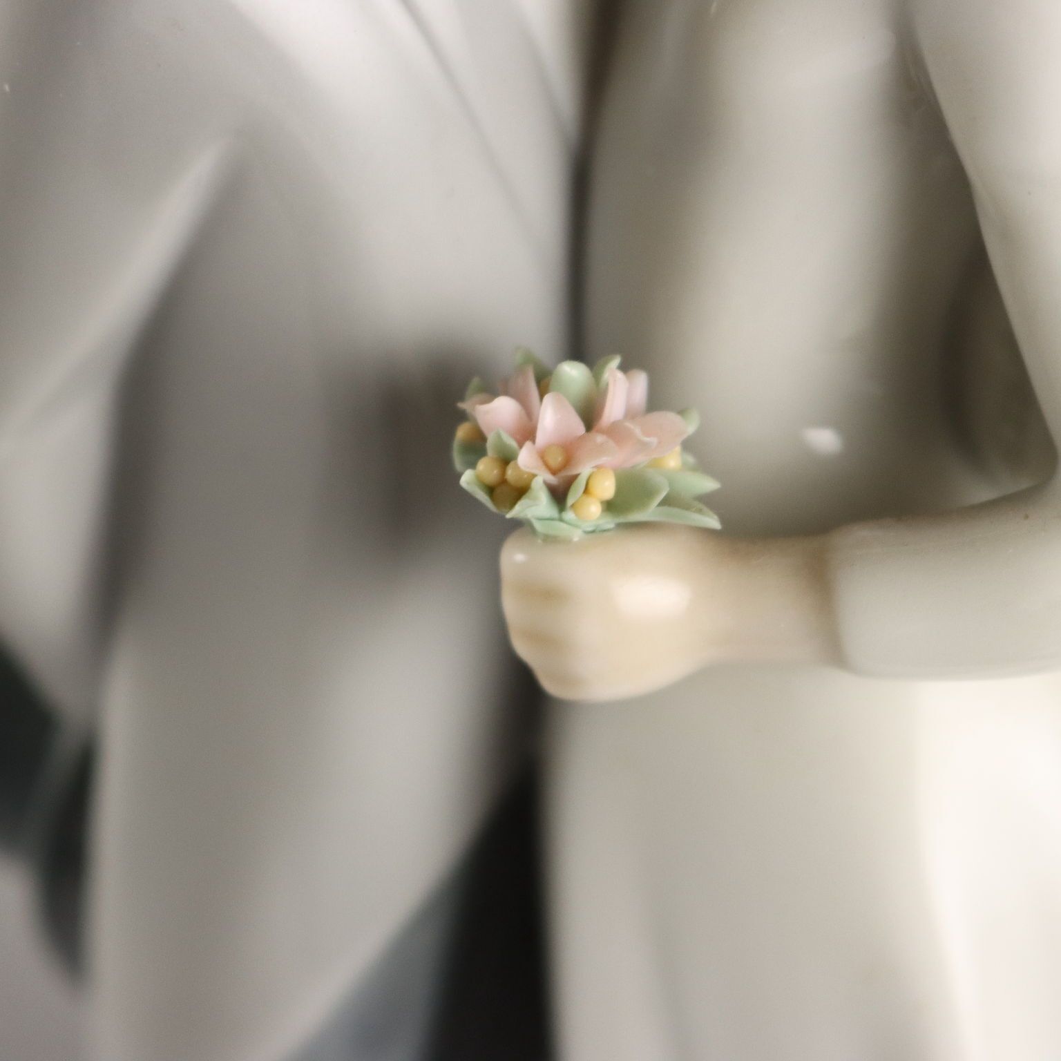 Vintage Porcelain Sculpture Married Couple Lladro Spain XX Century photo Art