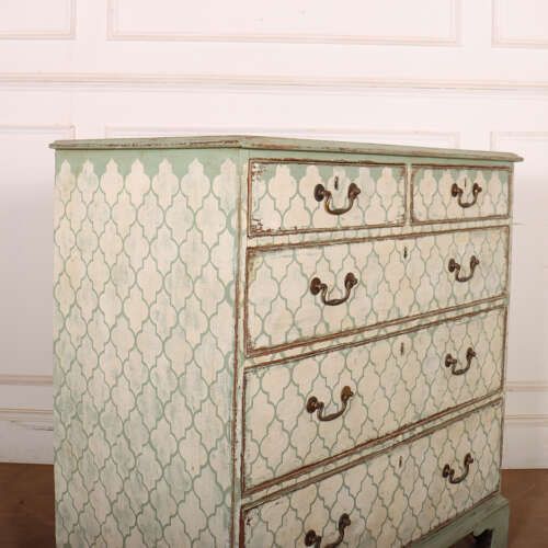 English Painted Chest Of Drawers photo vintage
