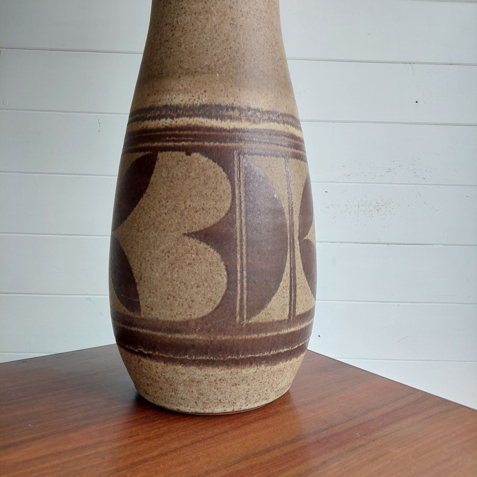photo for sale Mid Century Studio Pottery  Large Lamp Base Scandinavian Marianne Starck Stoneware  Style, 1960/70s