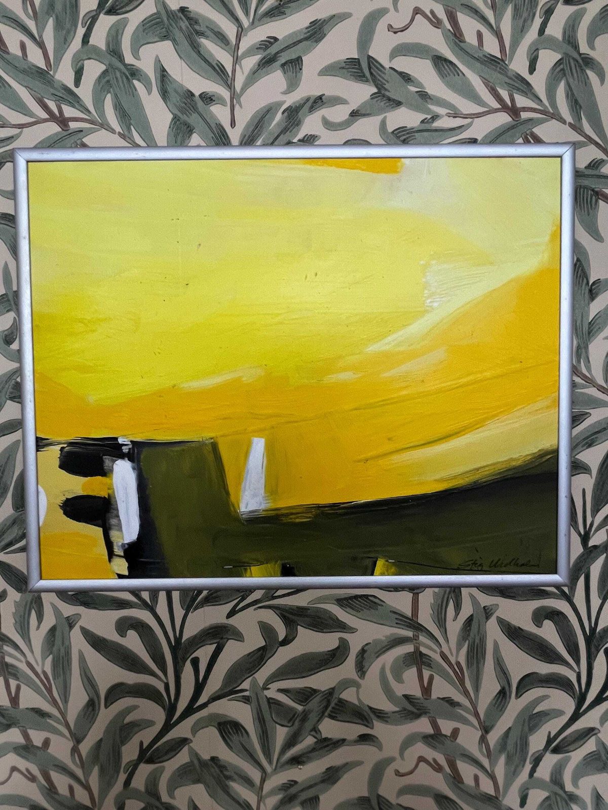 Abstract Landscape, 2004, Swedish Artist Stig Widholm, Oil Painting On Board photo buy