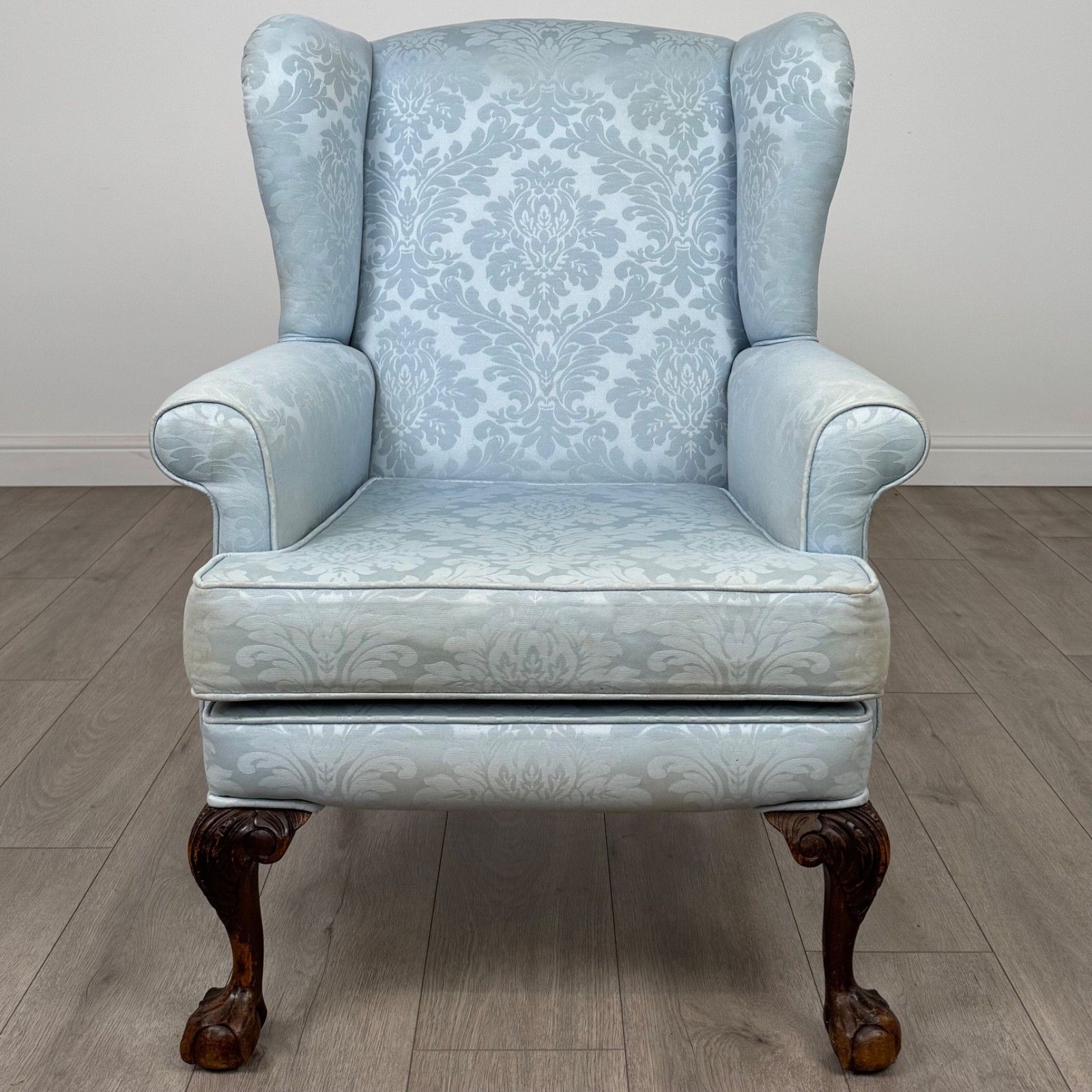 Antique 20th Century Wingback Armchair In Oak photo vintage