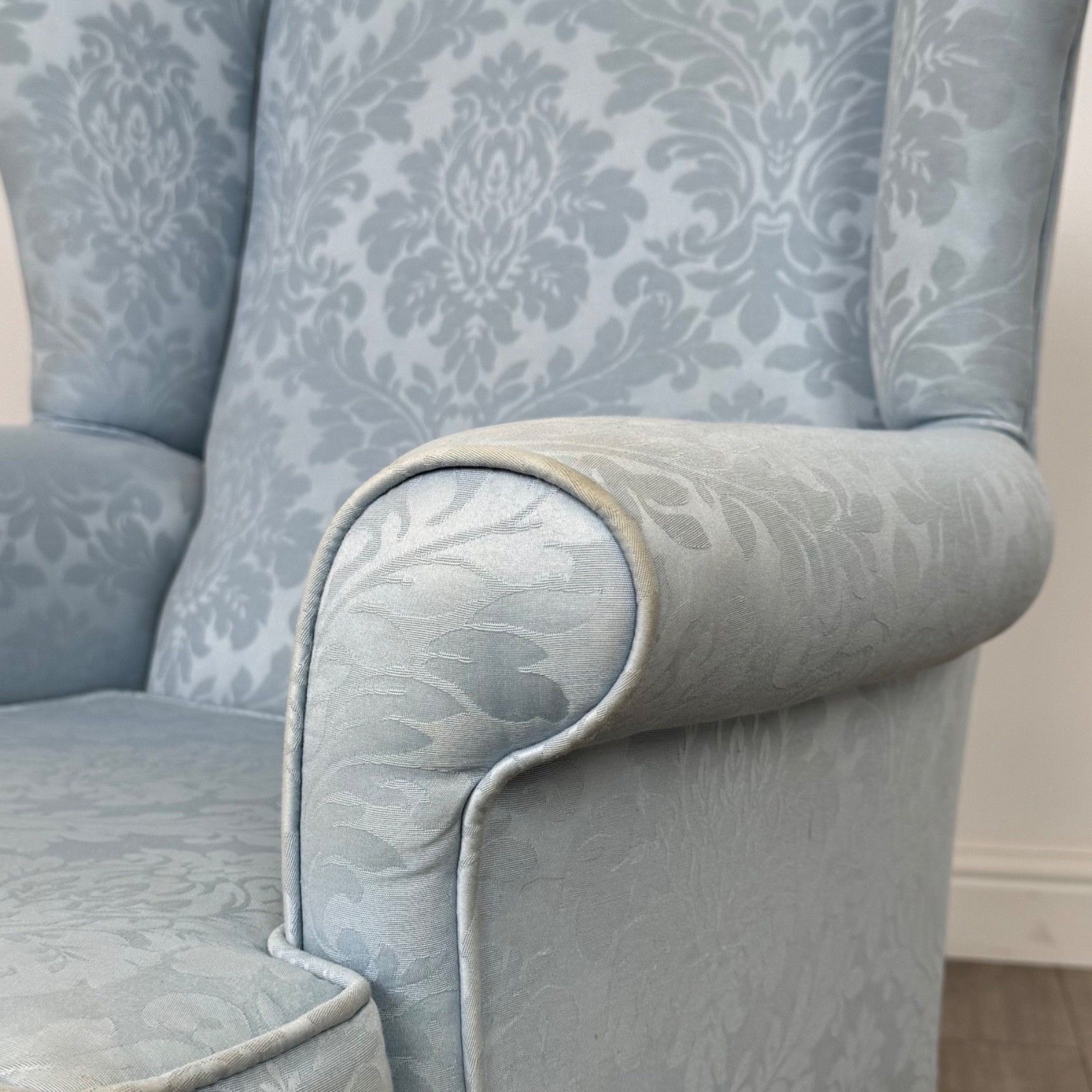 photo for sale Antique 20th Century Wingback Armchair In Oak