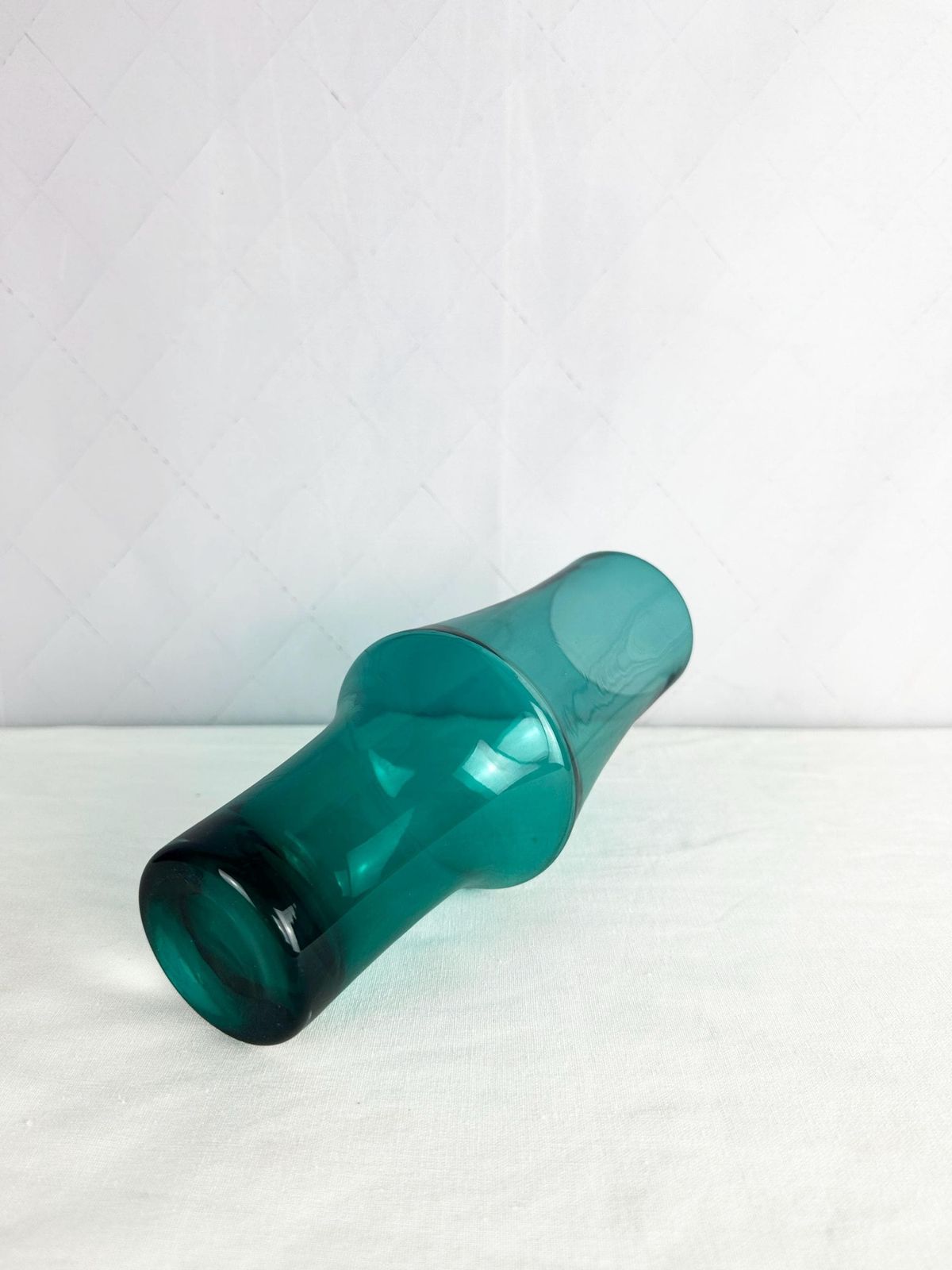 Mid Century Aqua Marine Glass Vase By Aimo Okkolin For Rihimaki, 1960s photo furniture
