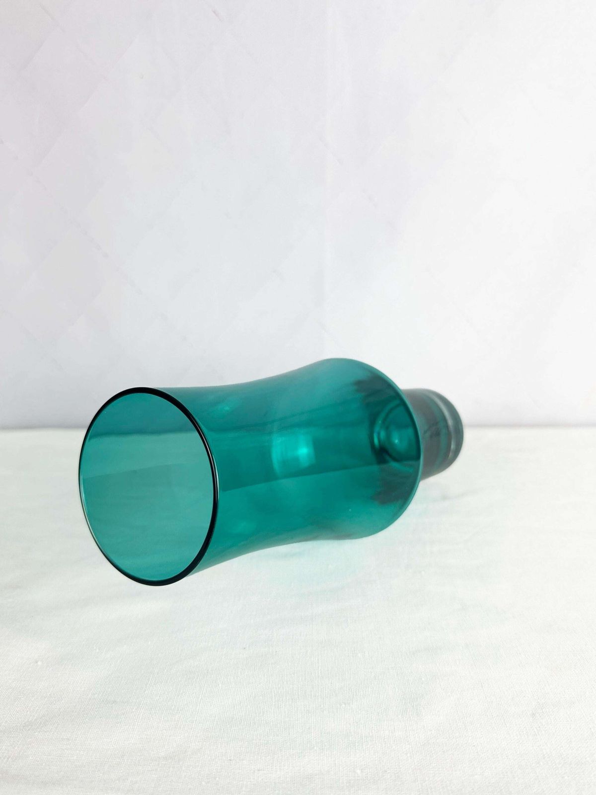 Mid Century Aqua Marine Glass Vase By Aimo Okkolin For Rihimaki, 1960s photo Home Decor