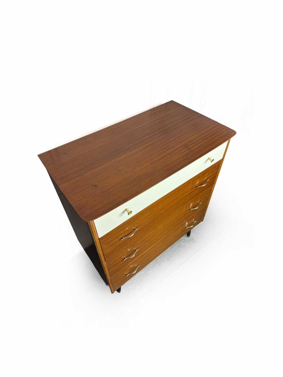 photo for sale Mid Century Professionally Restored Tola Wood Chest Of Drawers/Tall Boy 1950's
