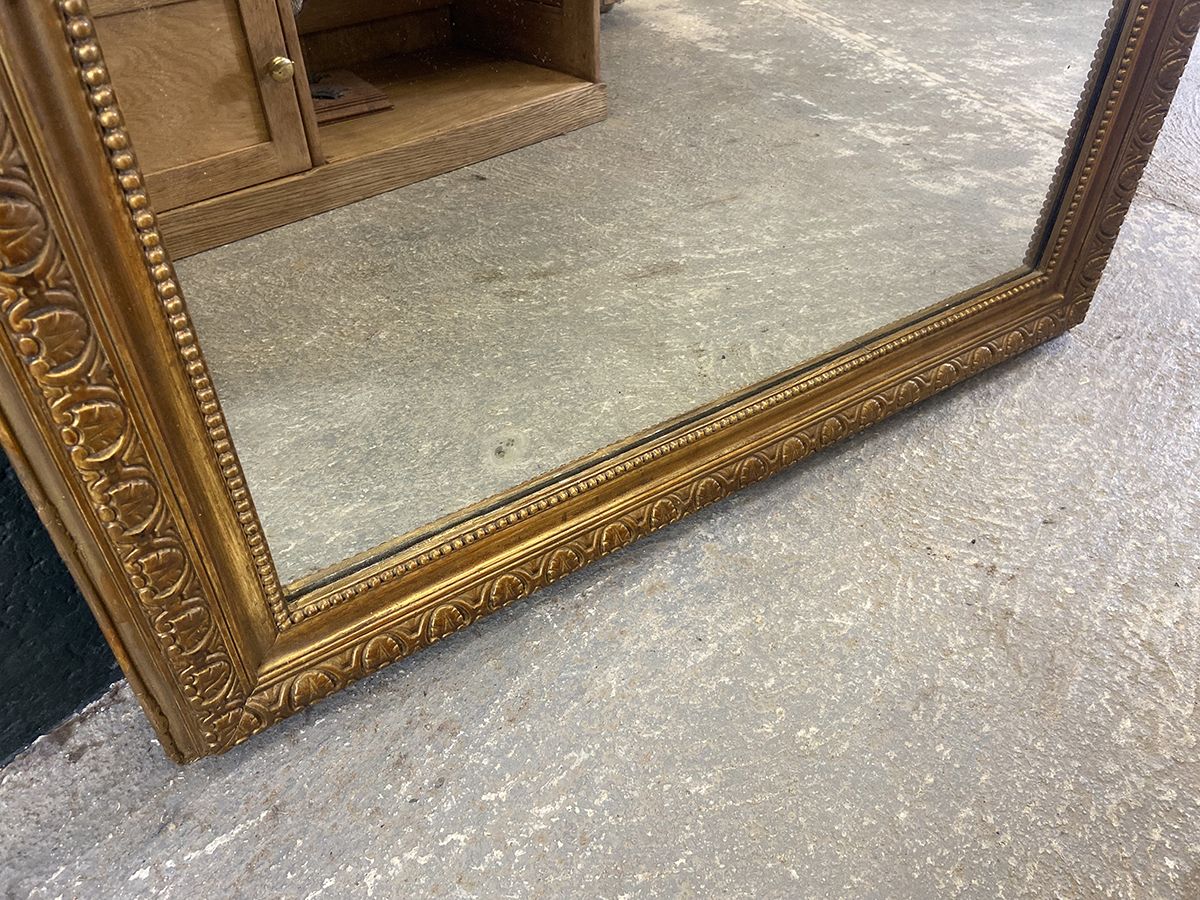 photo buy Large Arched Top French Overmantel Wall Mirror, 19th Century.