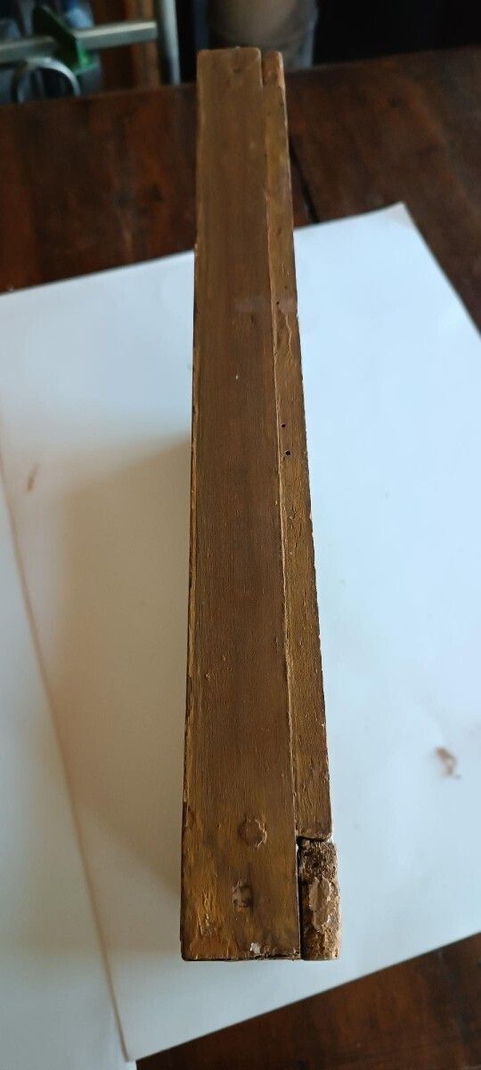 Antique Empire Style Frame From The Early 19th Century, Lacquered And Gilded photo Home Decor