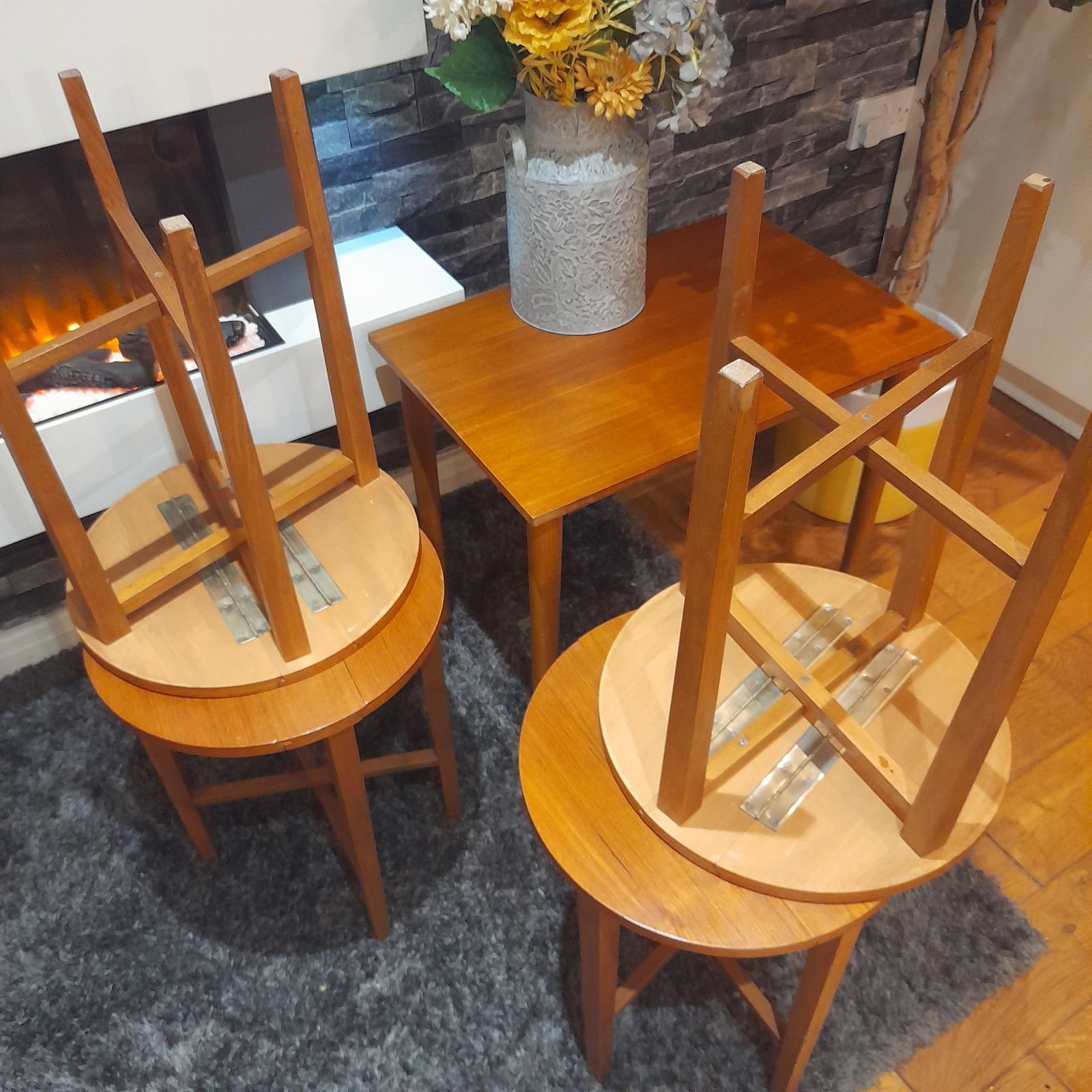 A 5 Peice Mid Century Danish Teak Nesting Tables By Poul Hundevad 1960s photo buy