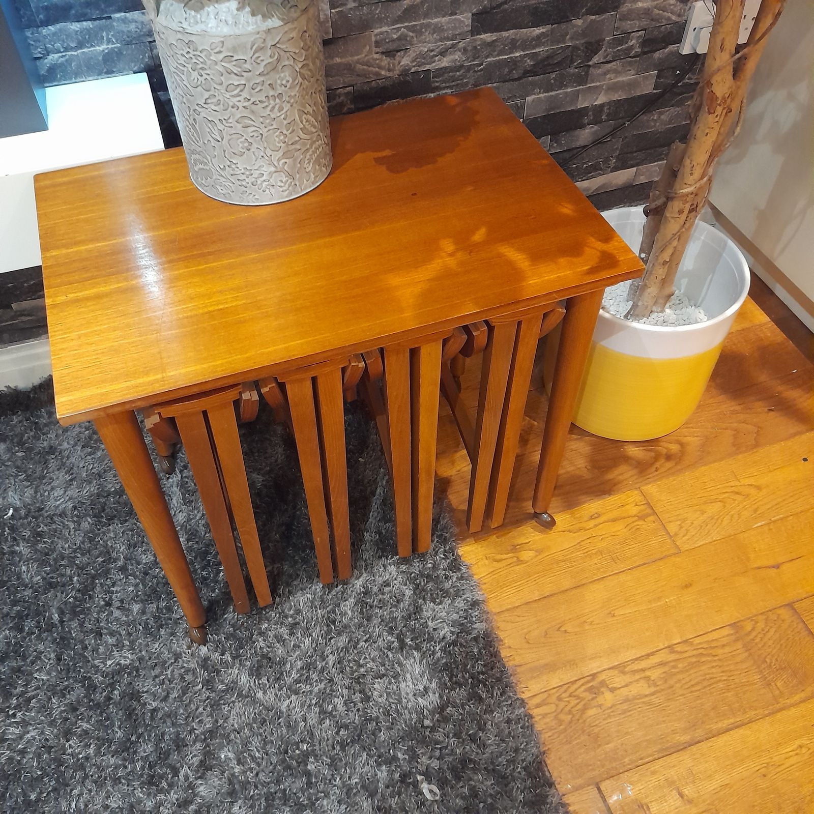 Furniture A 5 Peice Mid Century Danish Teak Nesting Tables By Poul Hundevad 1960s photo