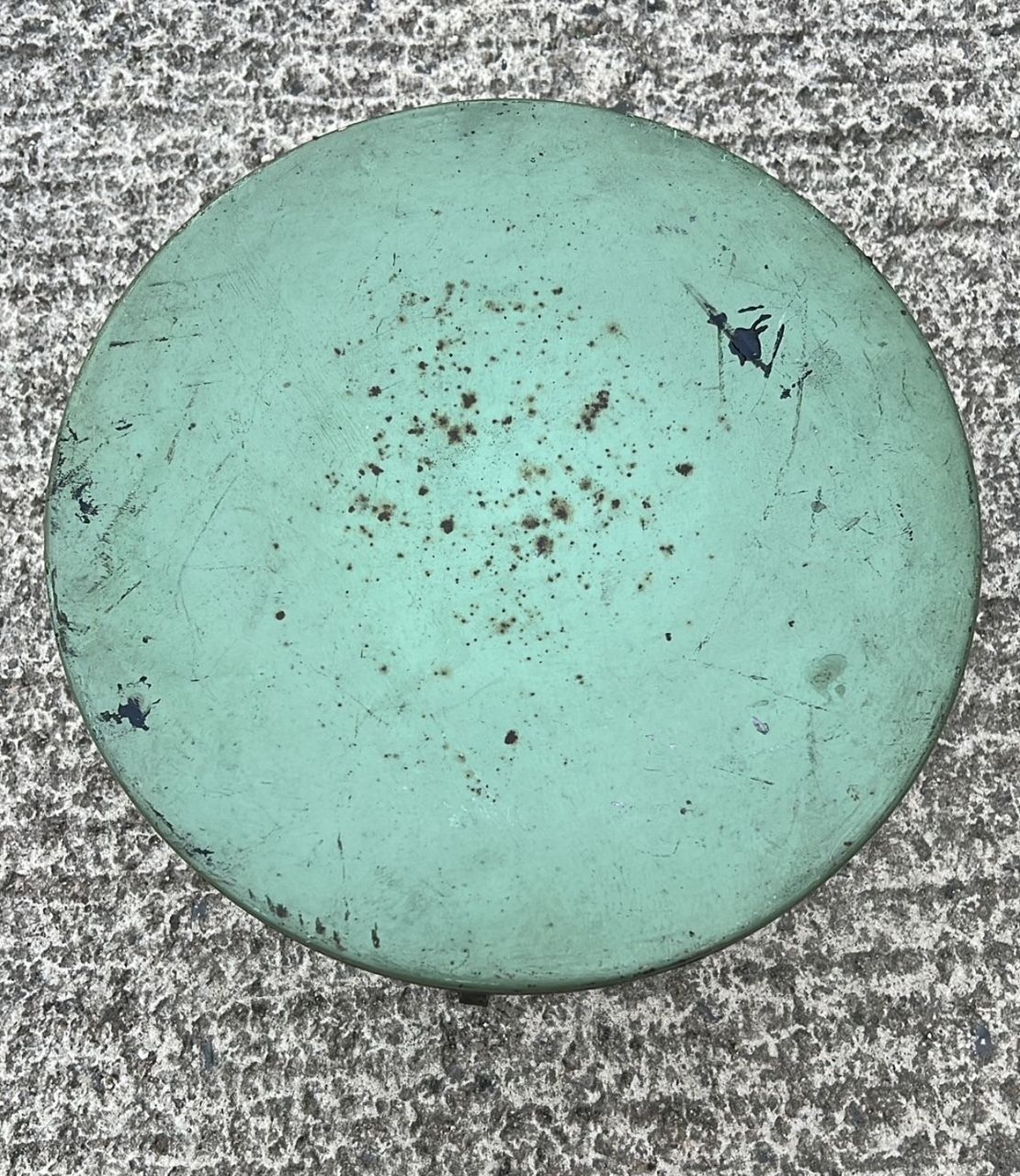 An Antique Forged Iron Round Low Table photo for sale