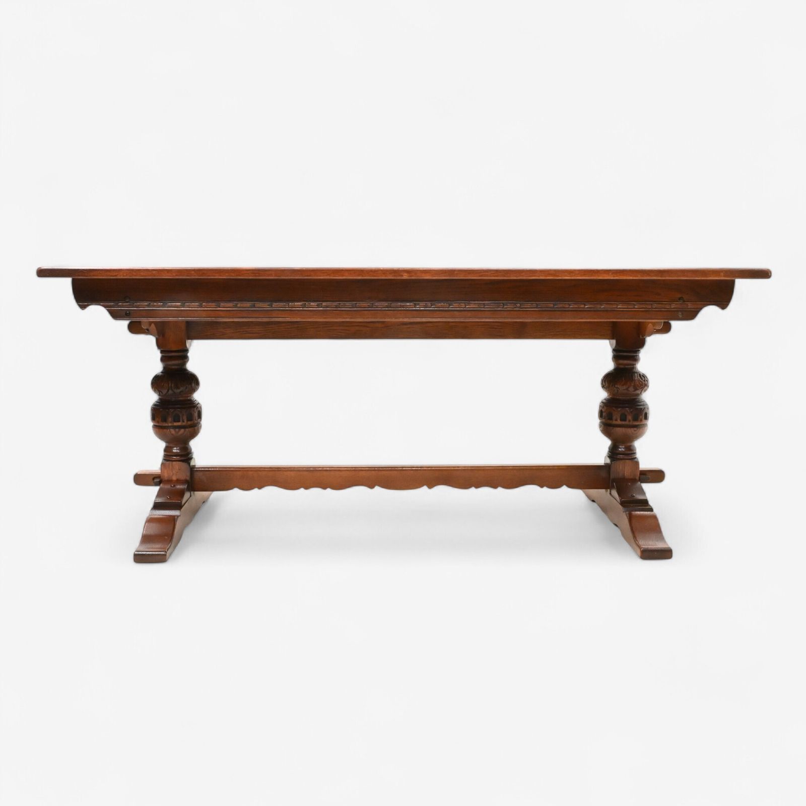 847.0 Old Charm Dining Table Solid Oak Large Seat Up To 8 Tudor Style Free Uk Delivery photo