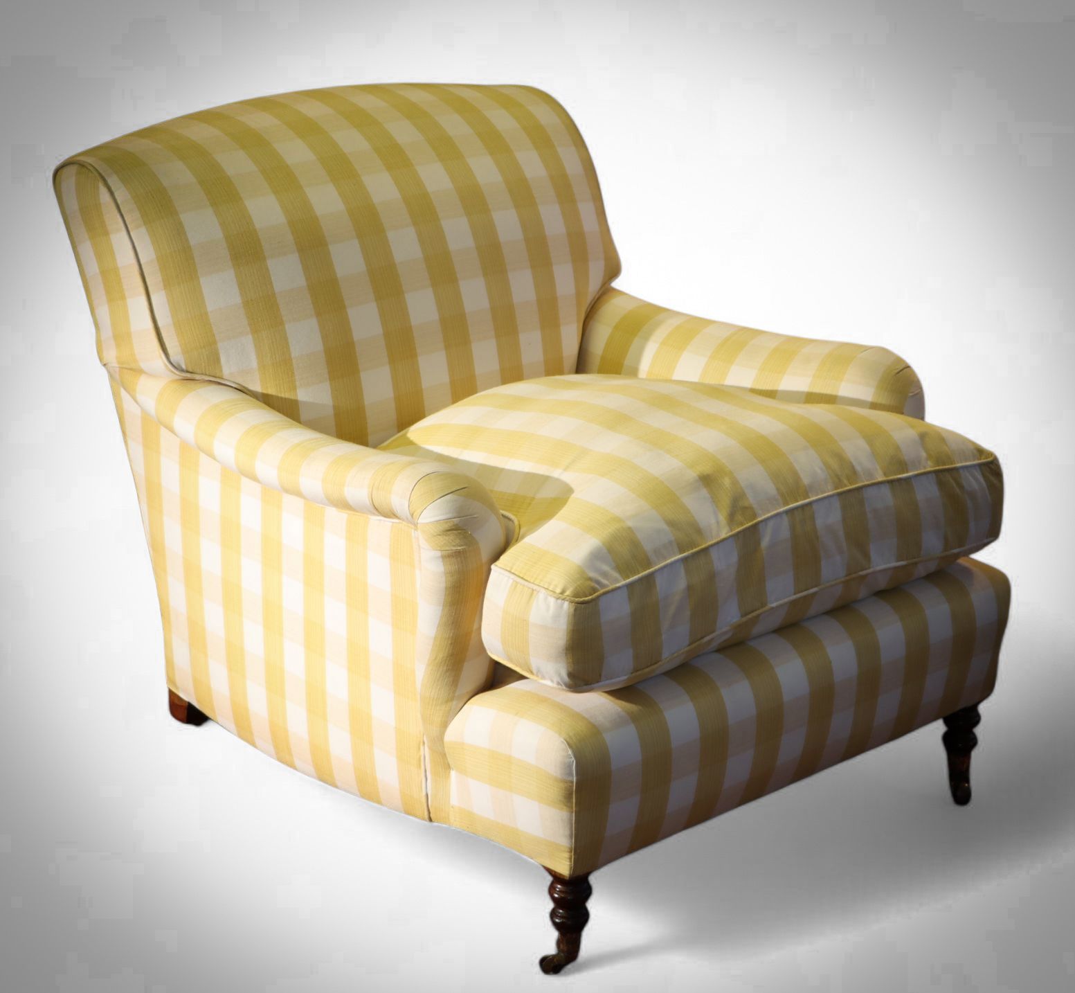 Super George Smith Standard Signature Large Armchair Sanderson Gingham Fabric 🚚