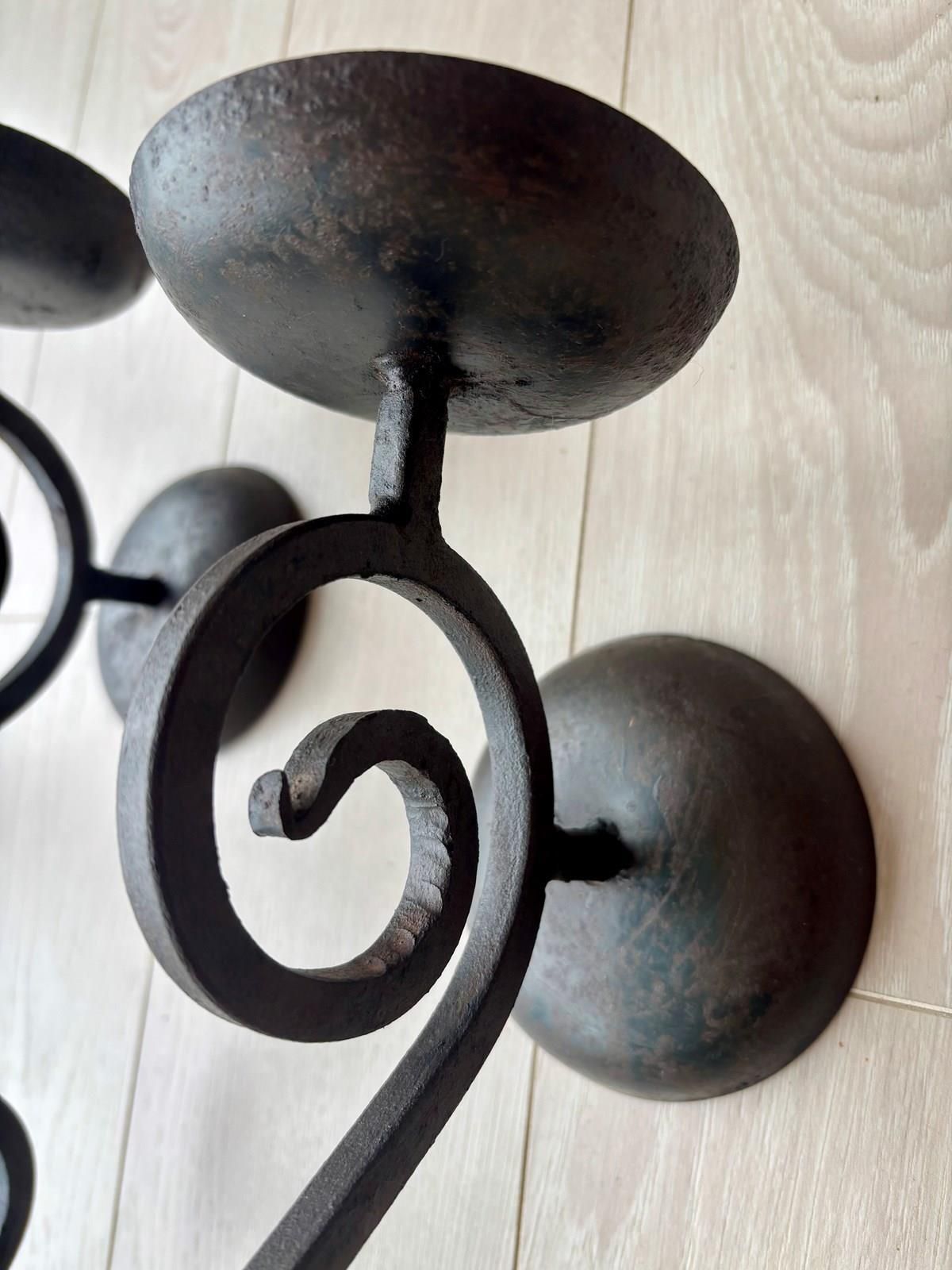 Pair Of French Iron Candle Sconces photo furniture