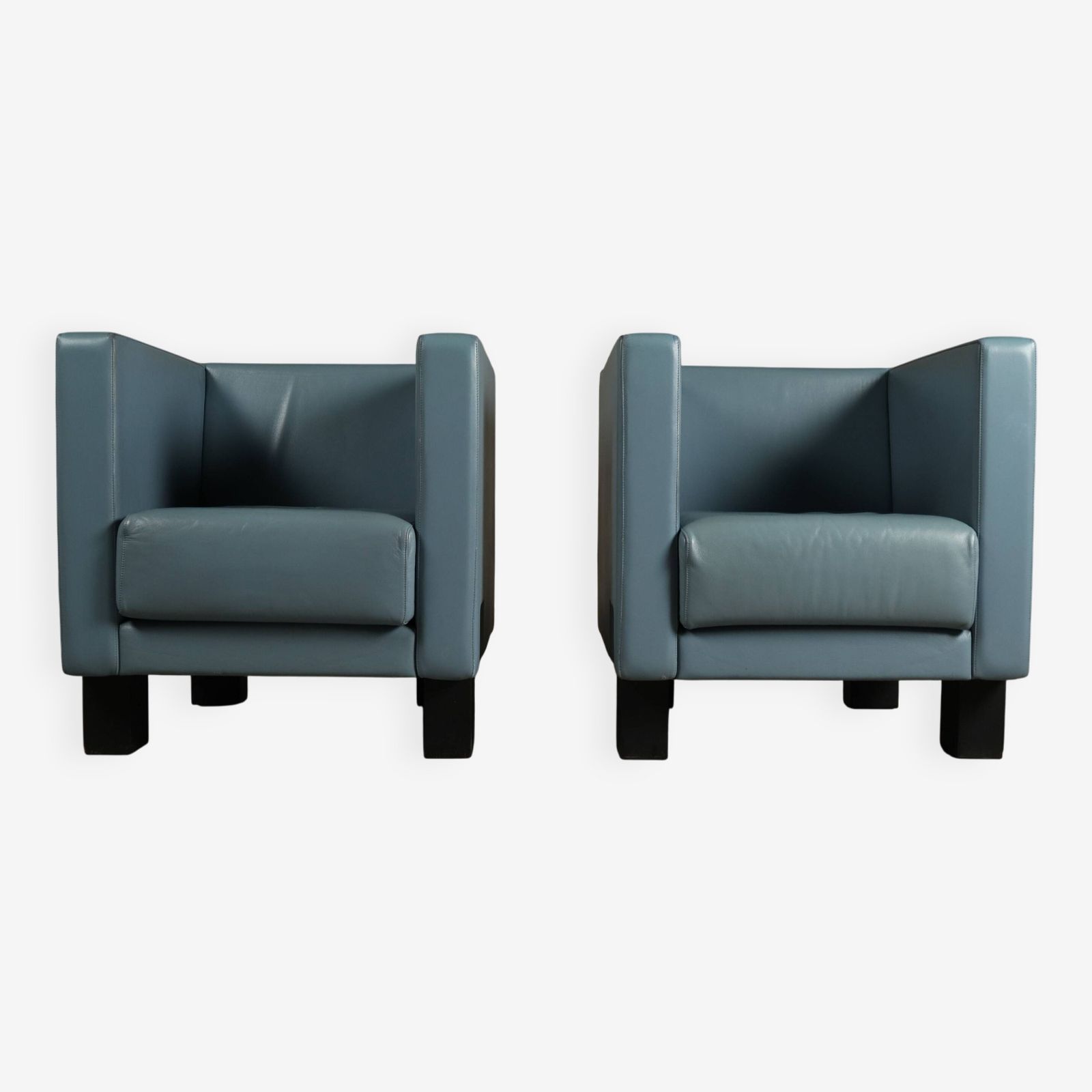 Pair Of “Moji” Armchairs By Shigeru Uchida For Poltrona Frau