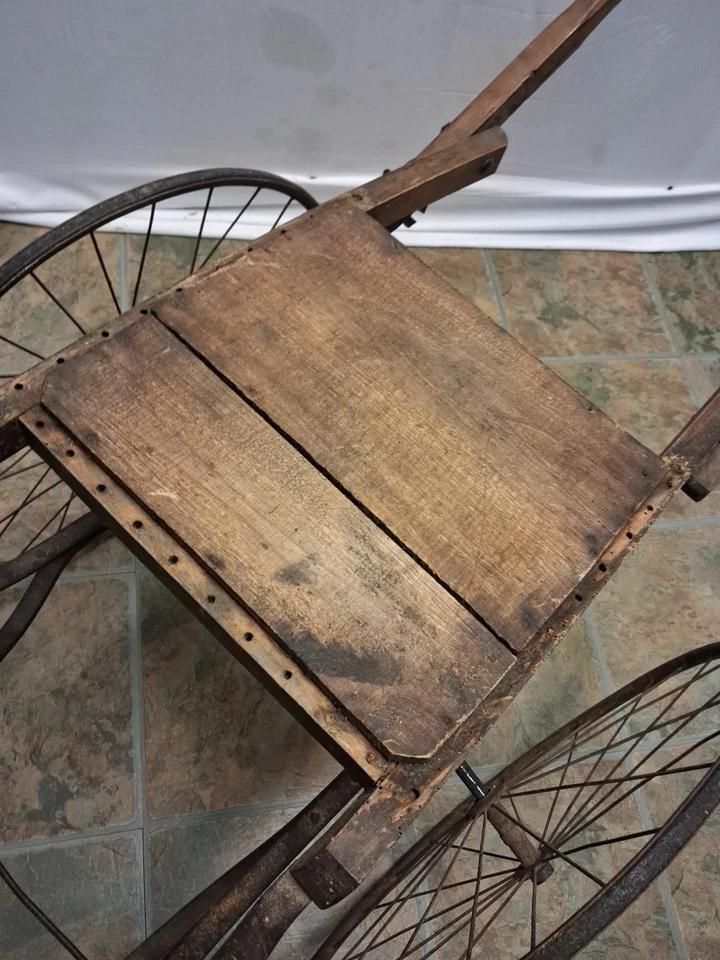 Antique Childs Cart Rickshaw Great For Display Shop Or Garden photo 275.0