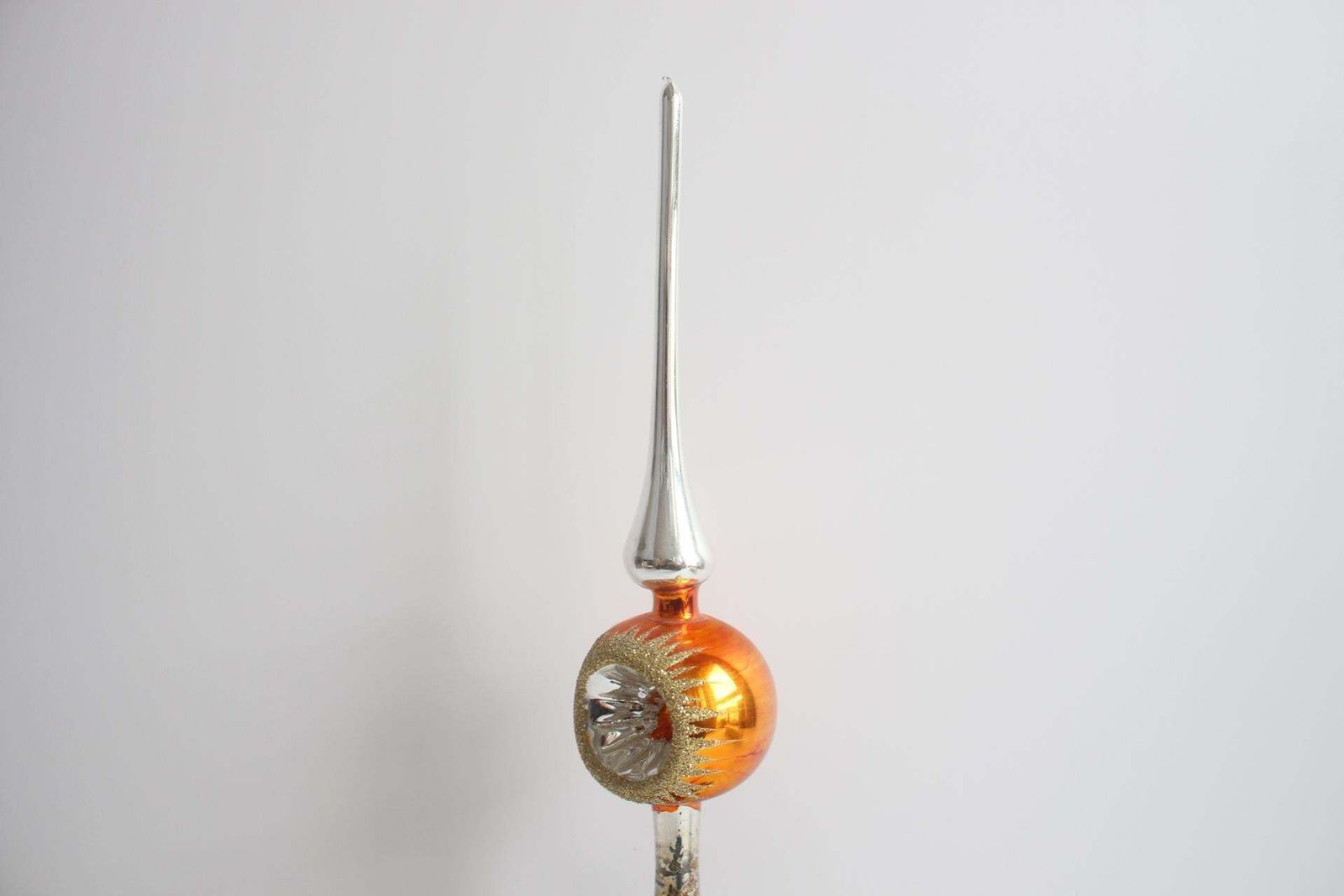 Antique Glass Christmas Ornament, Czechoslovakia, 1950s. photo Home Decor