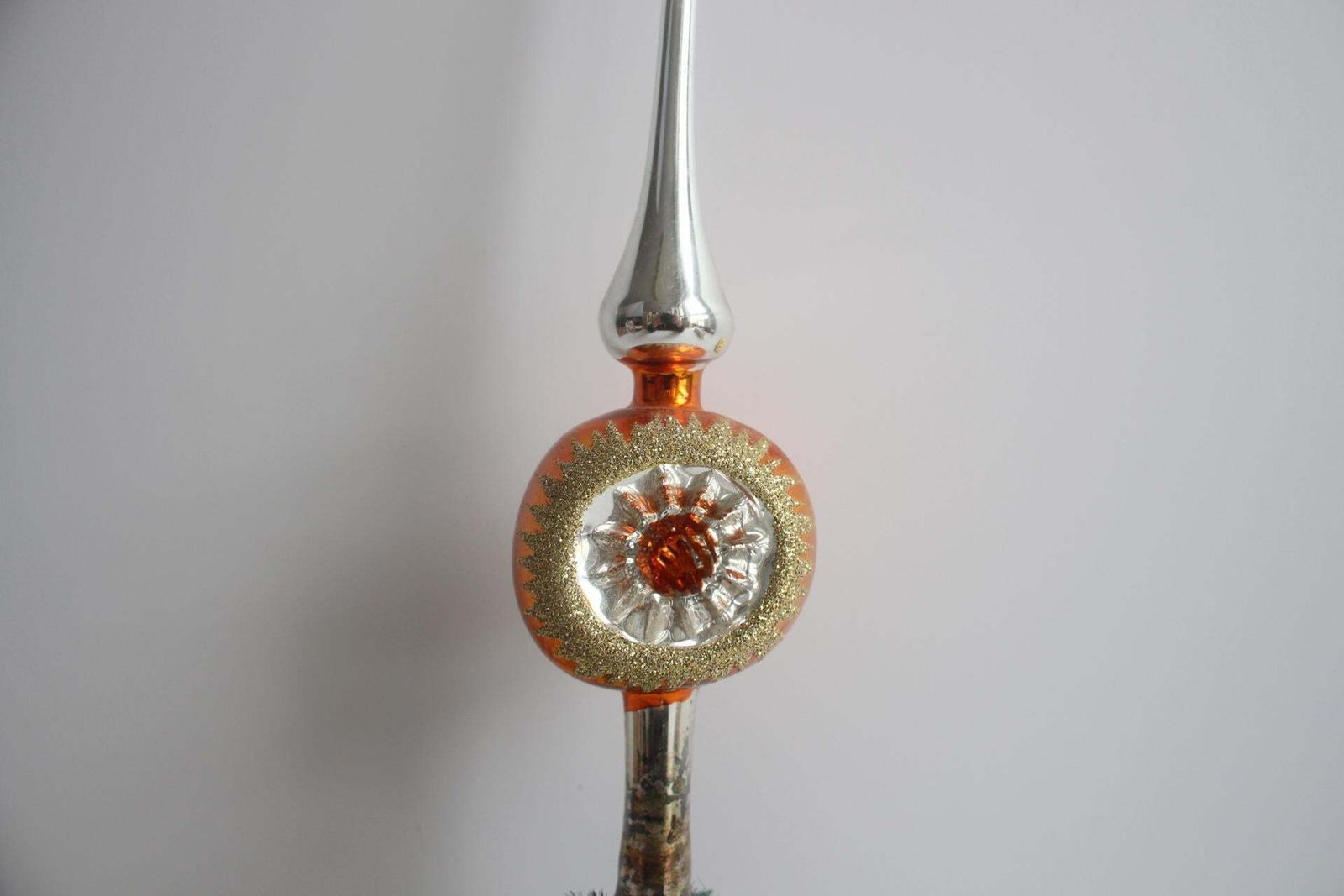 Antique Glass Christmas Ornament, Czechoslovakia, 1950s. photo vinterior
