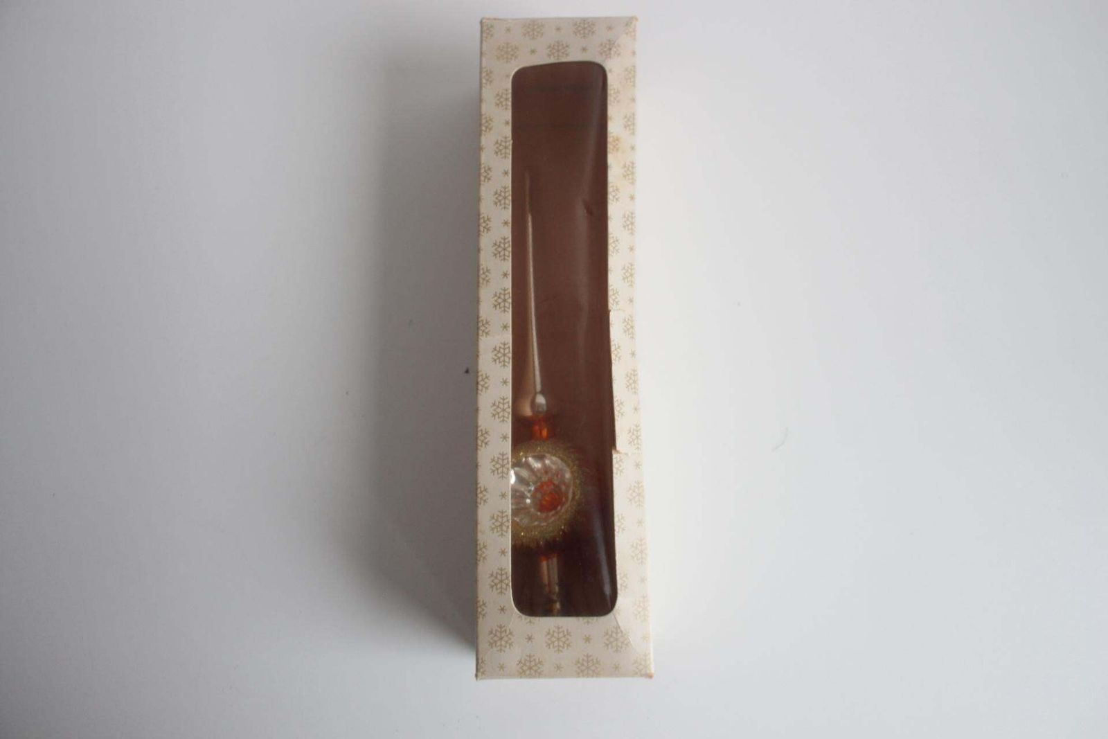 Antique Glass Christmas Ornament, Czechoslovakia, 1950s. photo vintage