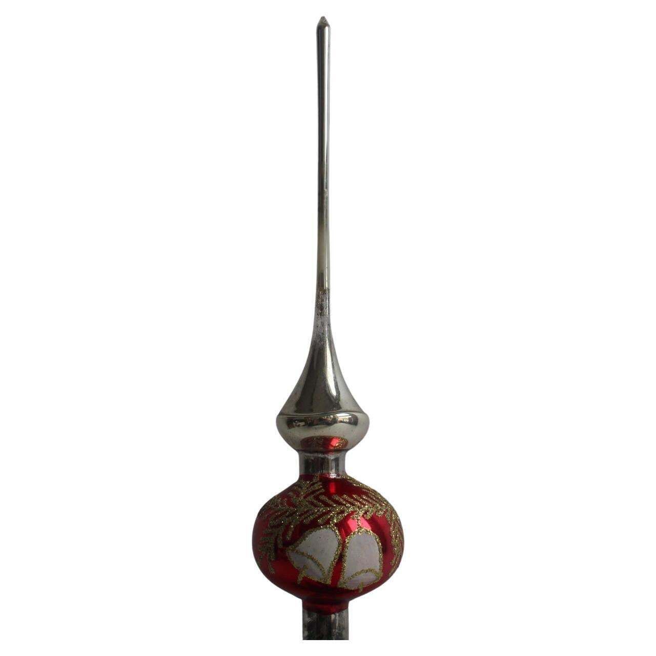 Antique Glass Christmas Ornament, Czechoslovakia, 1950s.