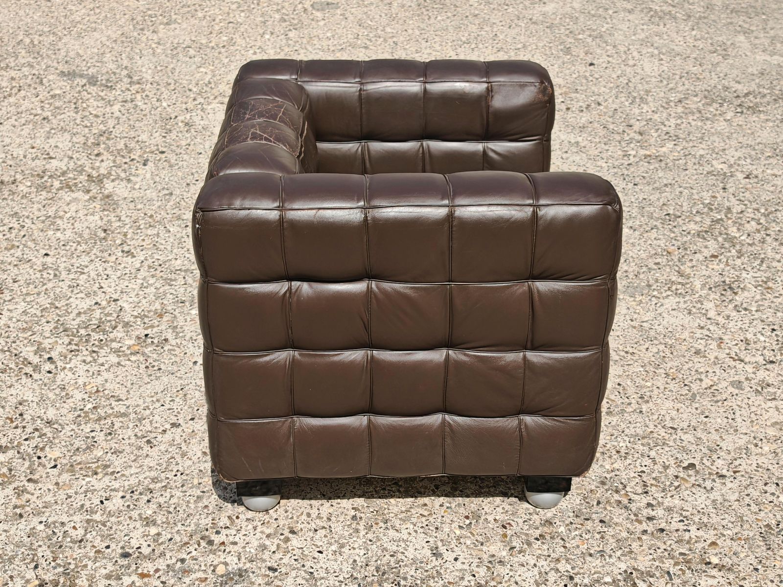 Vienna Secession Armchair "Kubus" By Josef Hoffmann, Manufactured By Wittmann photo vintage