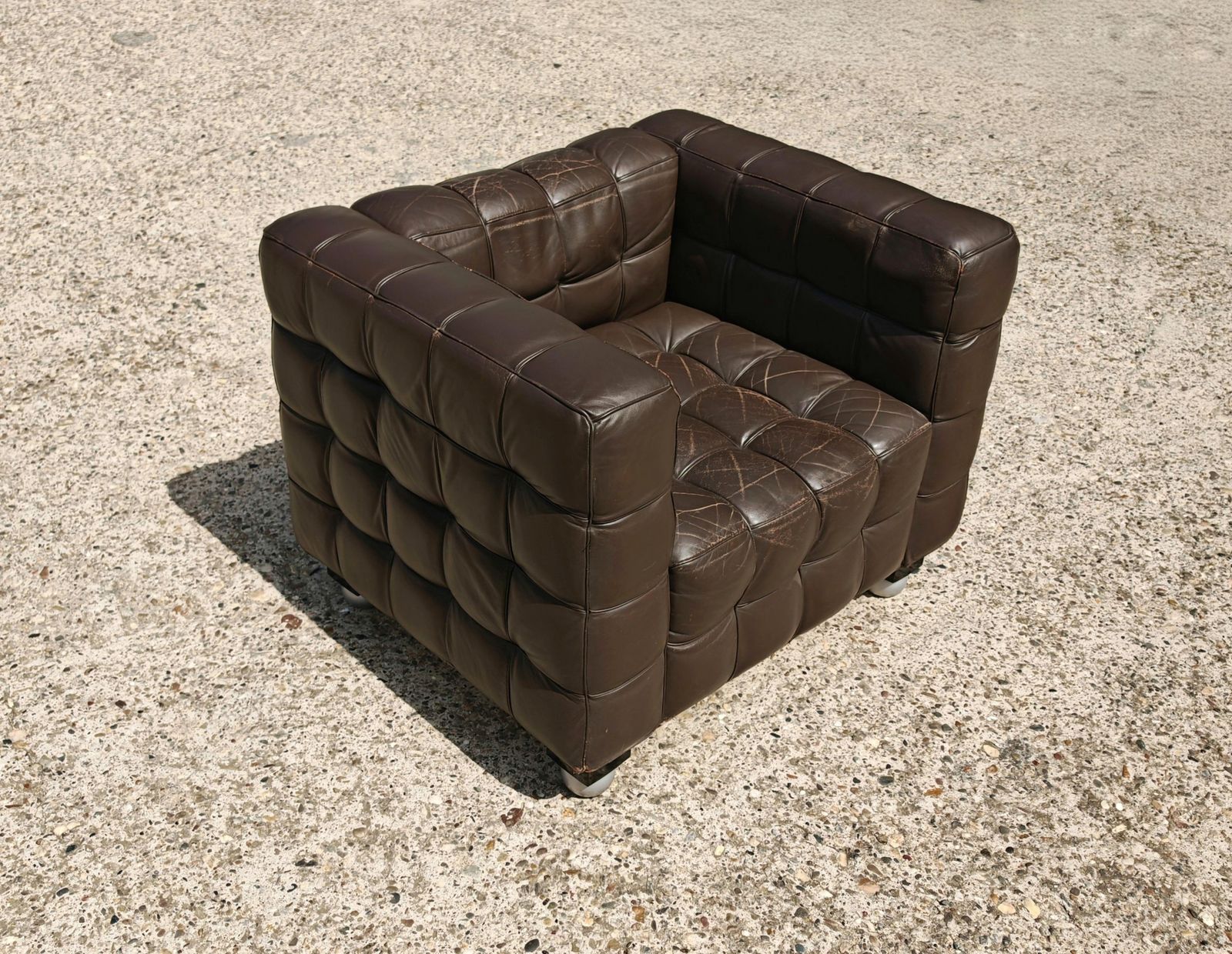 5000.0 Vienna Secession Armchair "Kubus" By Josef Hoffmann, Manufactured By Wittmann photo