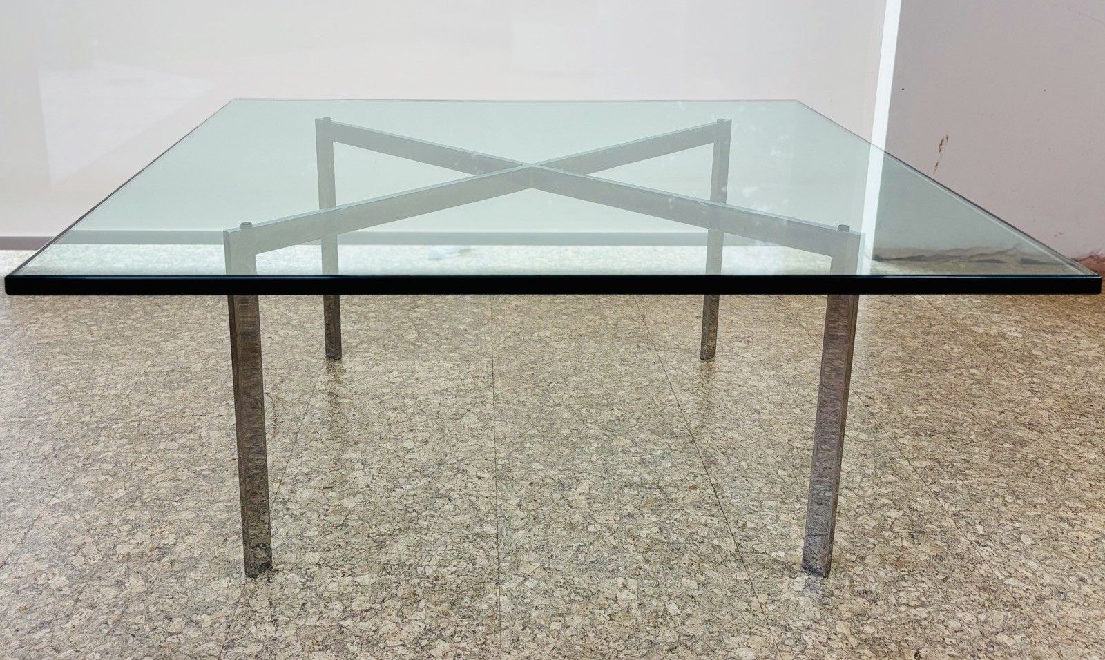 Mid Century Barcelona Knoll Coffee Table  Mies Van Der Rohe Vintage Retro photo for sale
