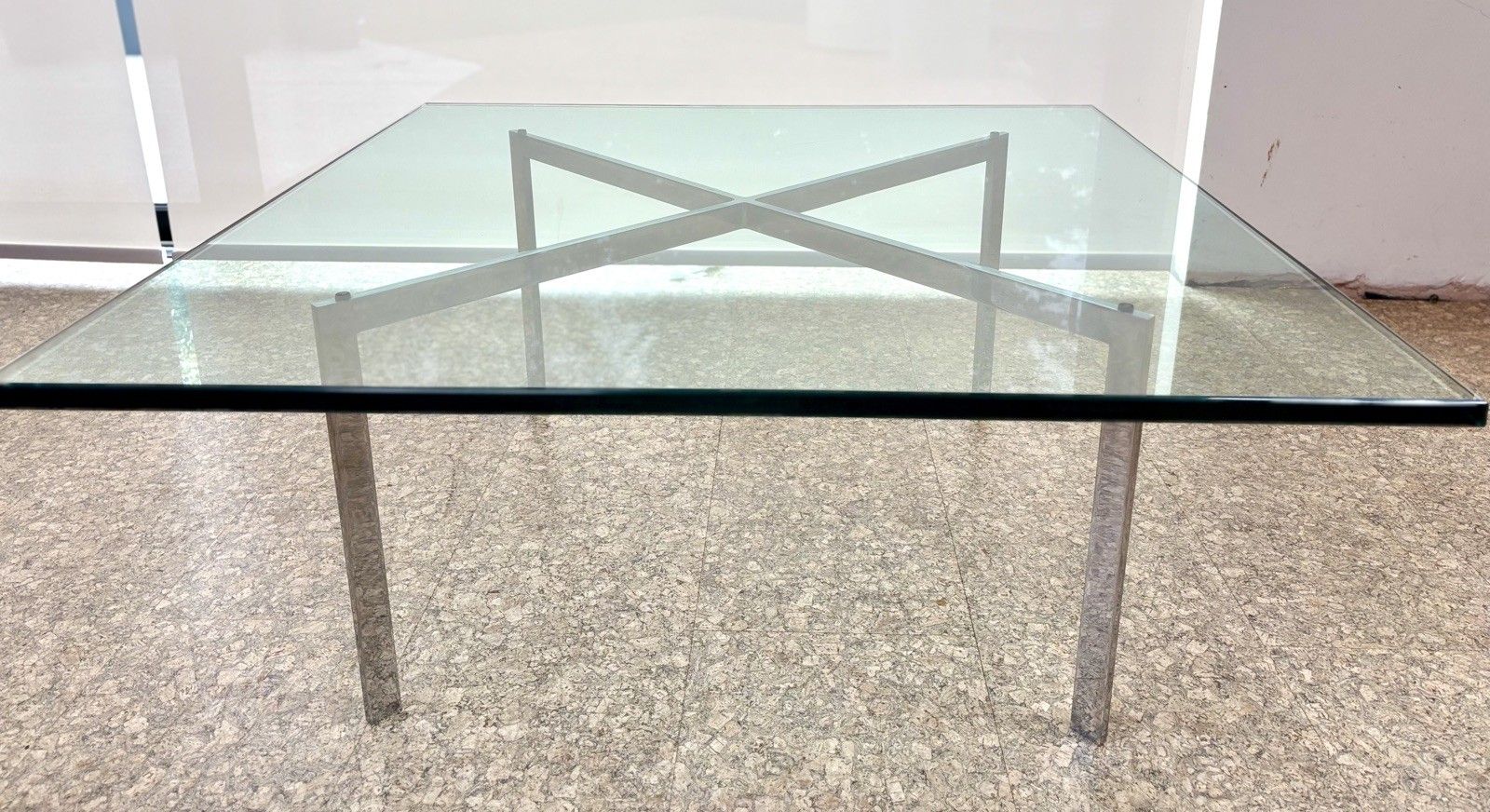 photo furniture Mid Century Barcelona Knoll Coffee Table  Mies Van Der Rohe Vintage Retro