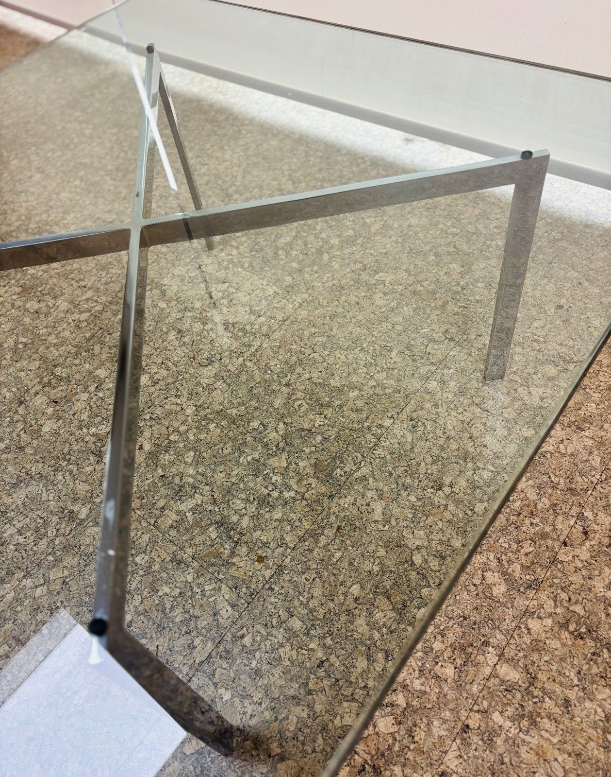 photo for sale Mid Century Barcelona Knoll Coffee Table  Mies Van Der Rohe Vintage Retro