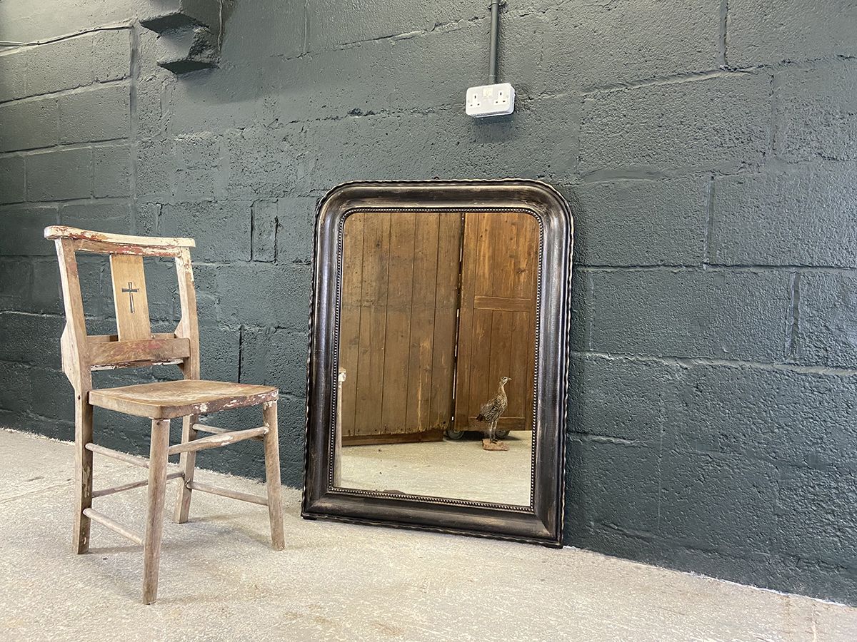 Bronzed French Antique Wall Or Overmantel Mirror photo furniture