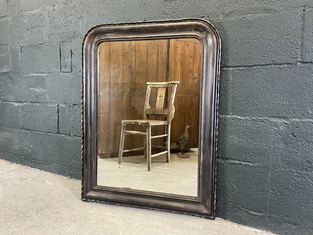 Bronzed French Antique Wall Or Overmantel Mirror
