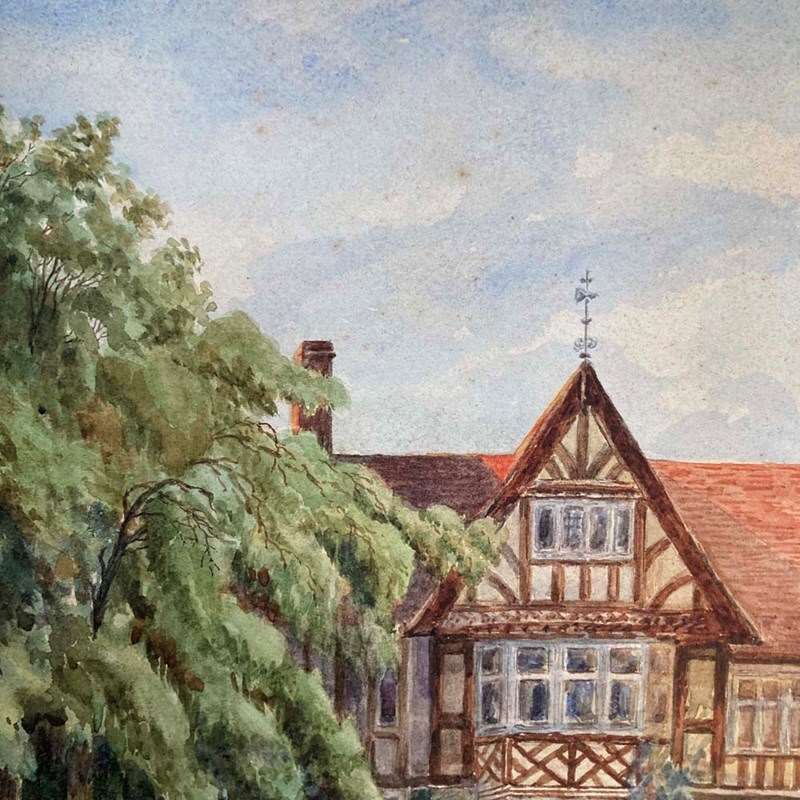 Edwardian House Watercolour   'The Holt' photo for sale