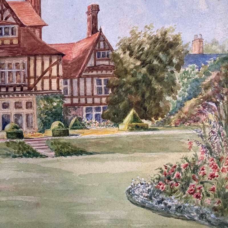Edwardian House Watercolour   'The Holt' photo Art