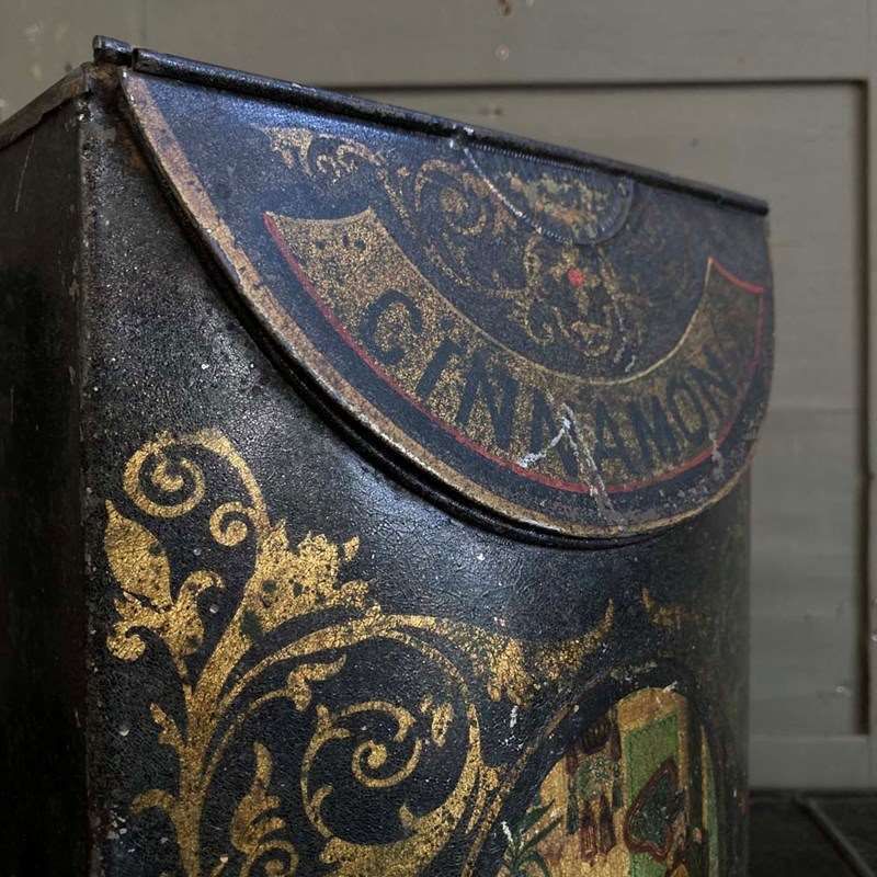 Antique Toleware Spice Tins, 1800s photo Home Decor