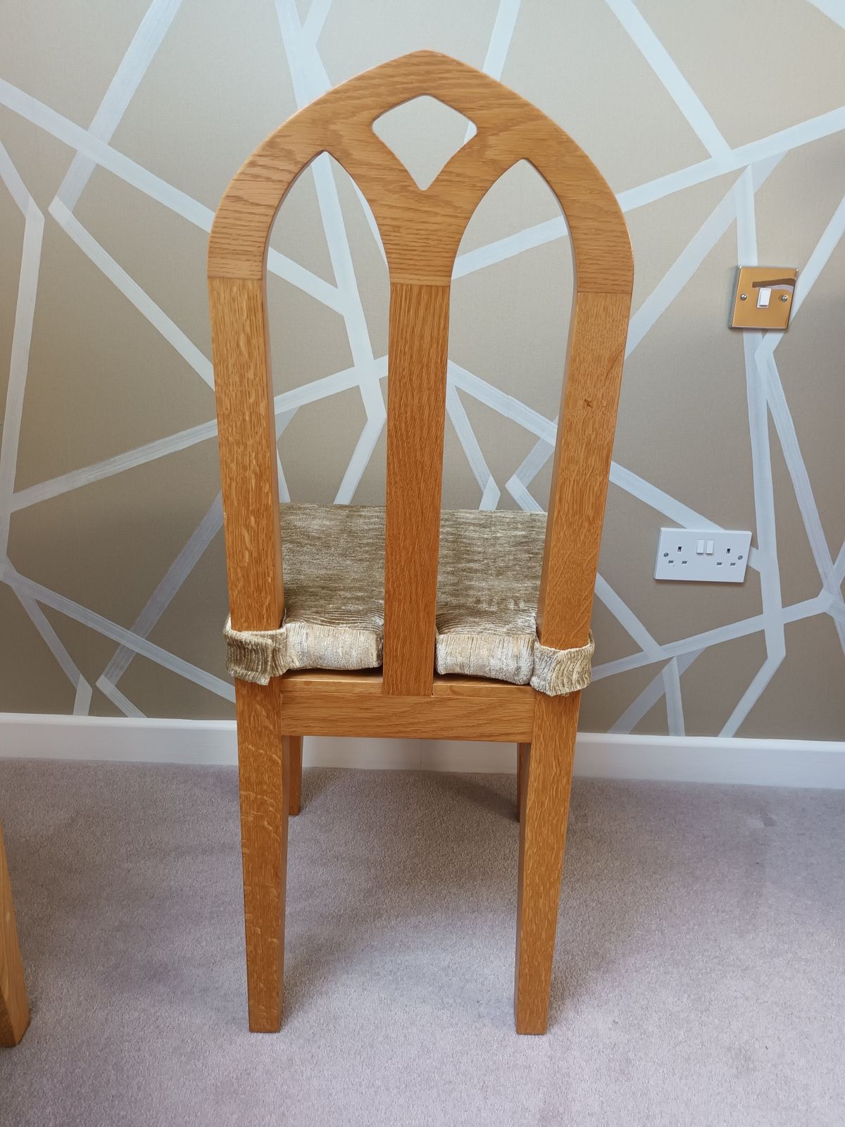 Contemporary Laura Ashley Solid Oak Dining Chairs X 6 photo furniture