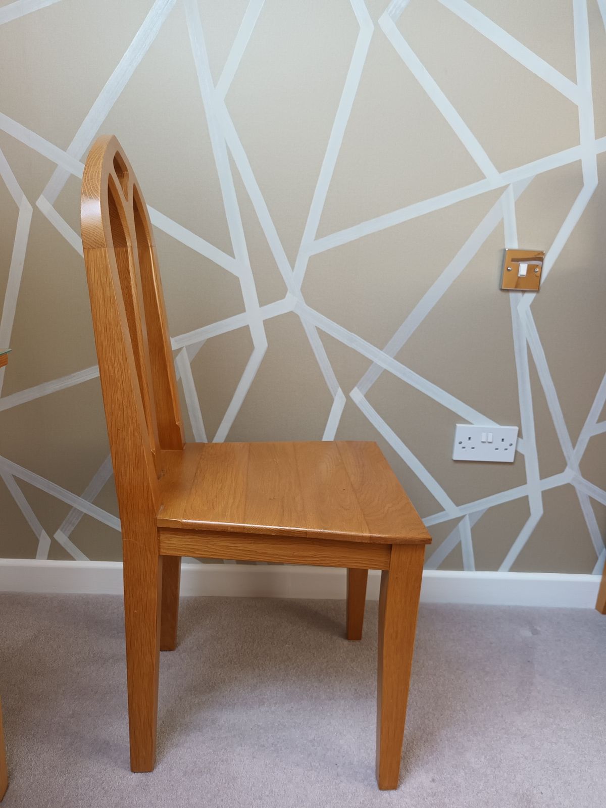 Contemporary Laura Ashley Solid Oak Dining Chairs X 6 photo Furniture