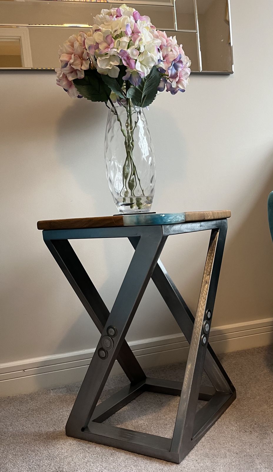 Handcrafted Wild Mango Wood With High Quality Epoxy Resin   Side/Coffee Table Unique Design photo Furniture