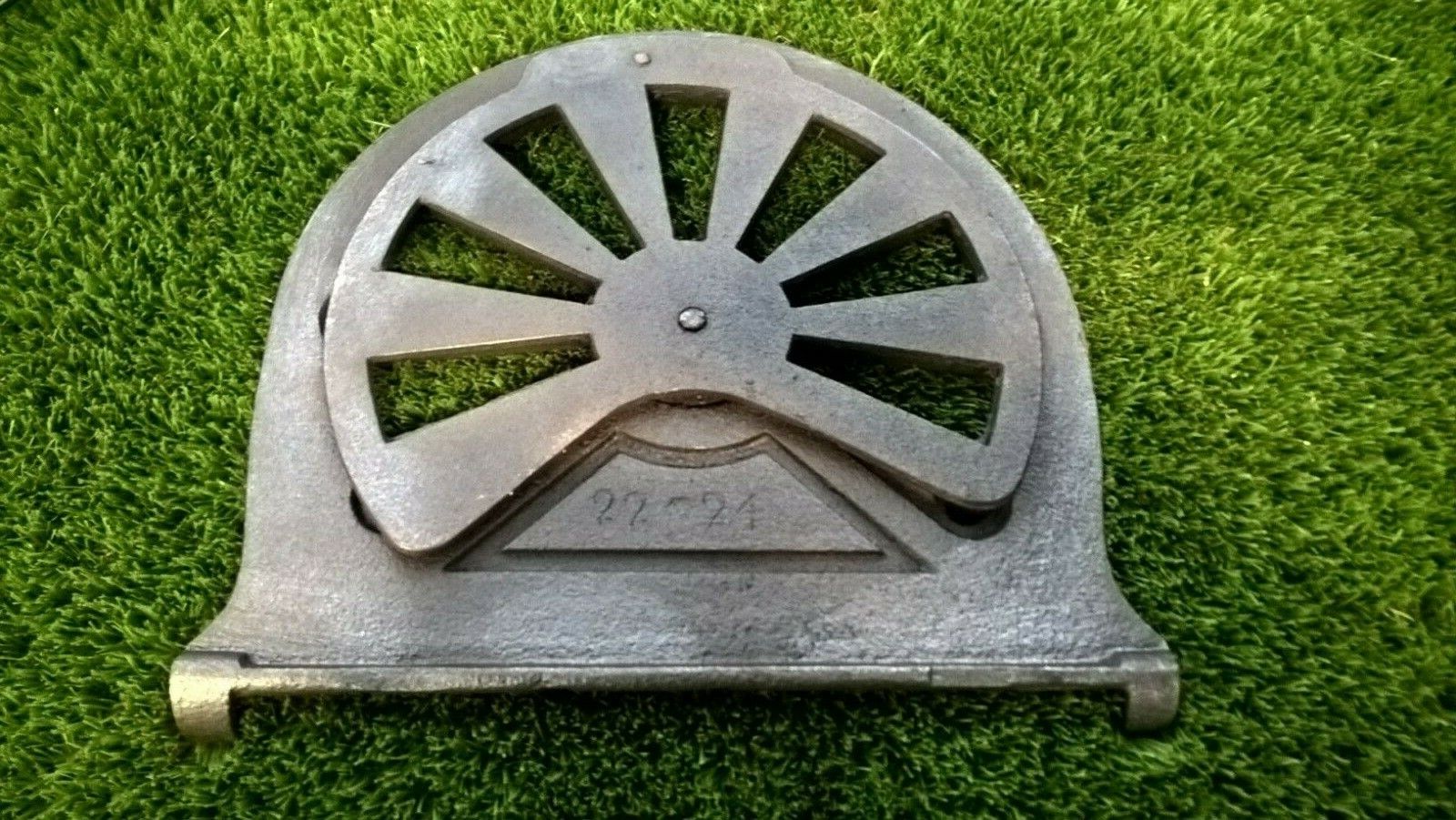 Unusual Original Cast Iron Chimney Damper Soot Flap photo vinterior