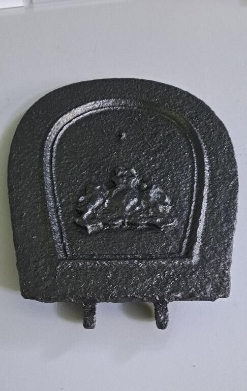 Extra Large Cast Iron Soot Flap Damper Plate Original Arched Damper  Item Dam006 photo furniture
