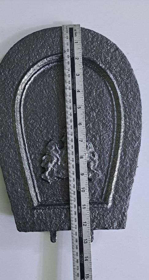Extra Large Cast Iron Soot Flap Damper Plate Original Arched Damper  Item Dam006 photo vinterior