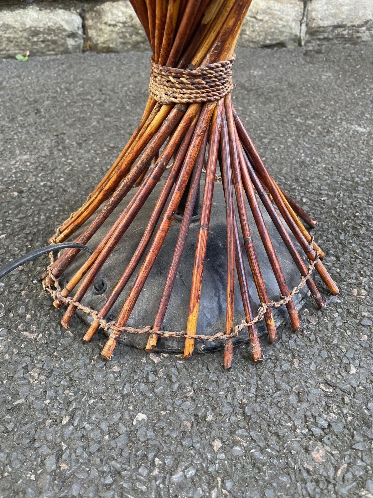 Unusual Mid Century Bamboo Floor Lamp photo vinterior