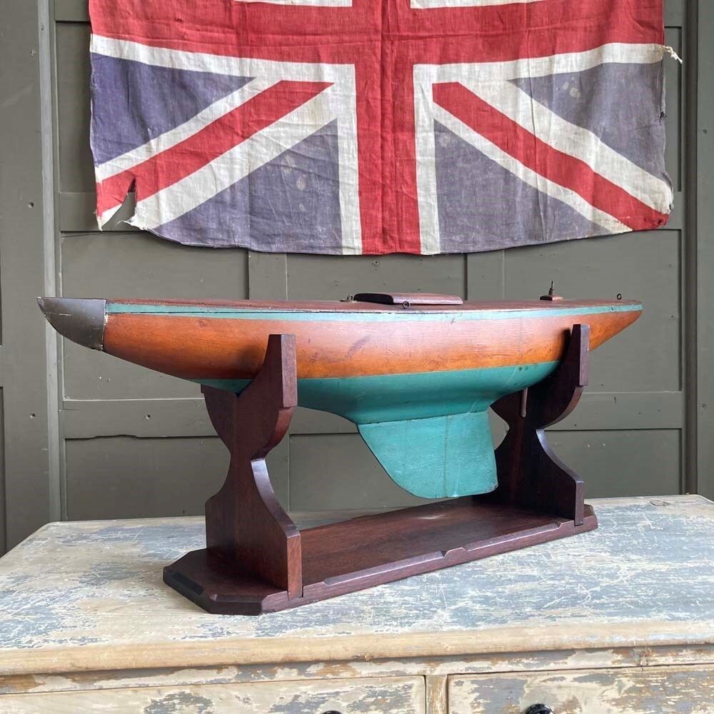 Antique Pond Yacht Hull (Green) photo furniture